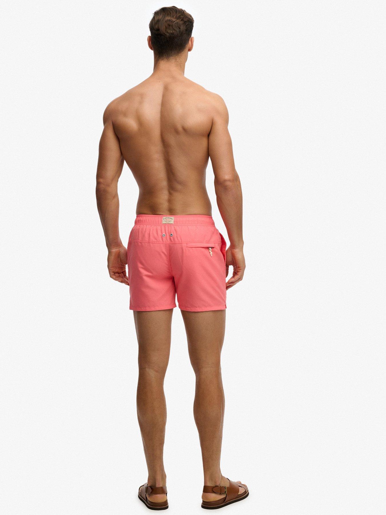 Image 5 of 7 of Superdry Embroidered Logo 15- Inch Swim Shorts - Red