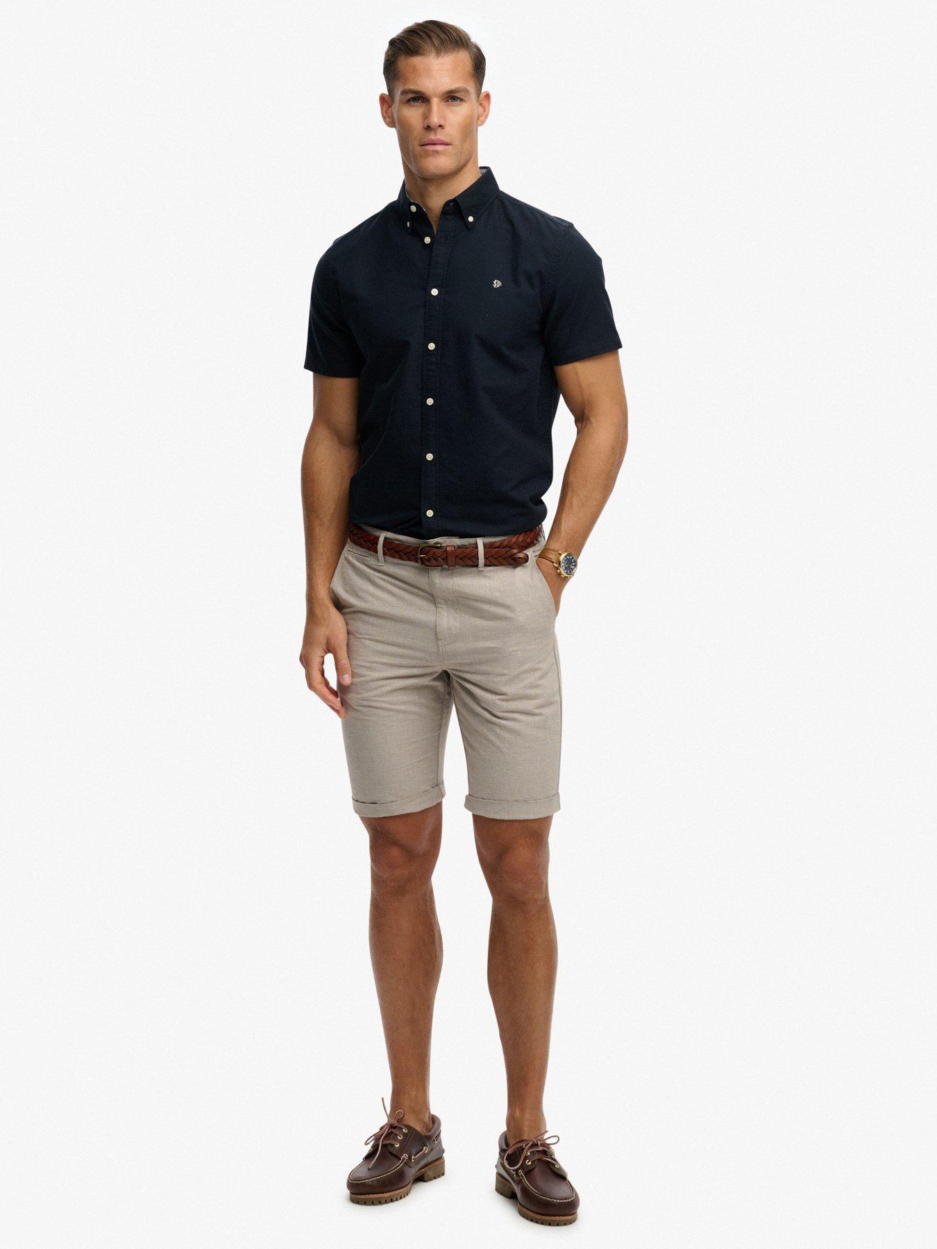 Image 3 of 5 of Superdry Preppy Oxford Short Sleeve Shirt - Navy