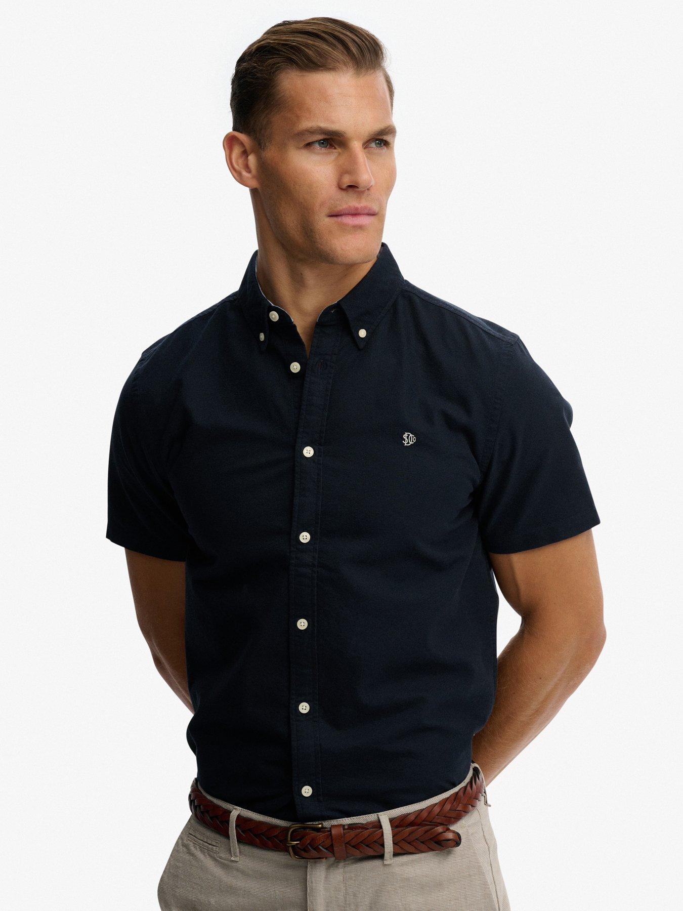 Image 5 of 5 of Superdry Preppy Oxford Short Sleeve Shirt - Navy