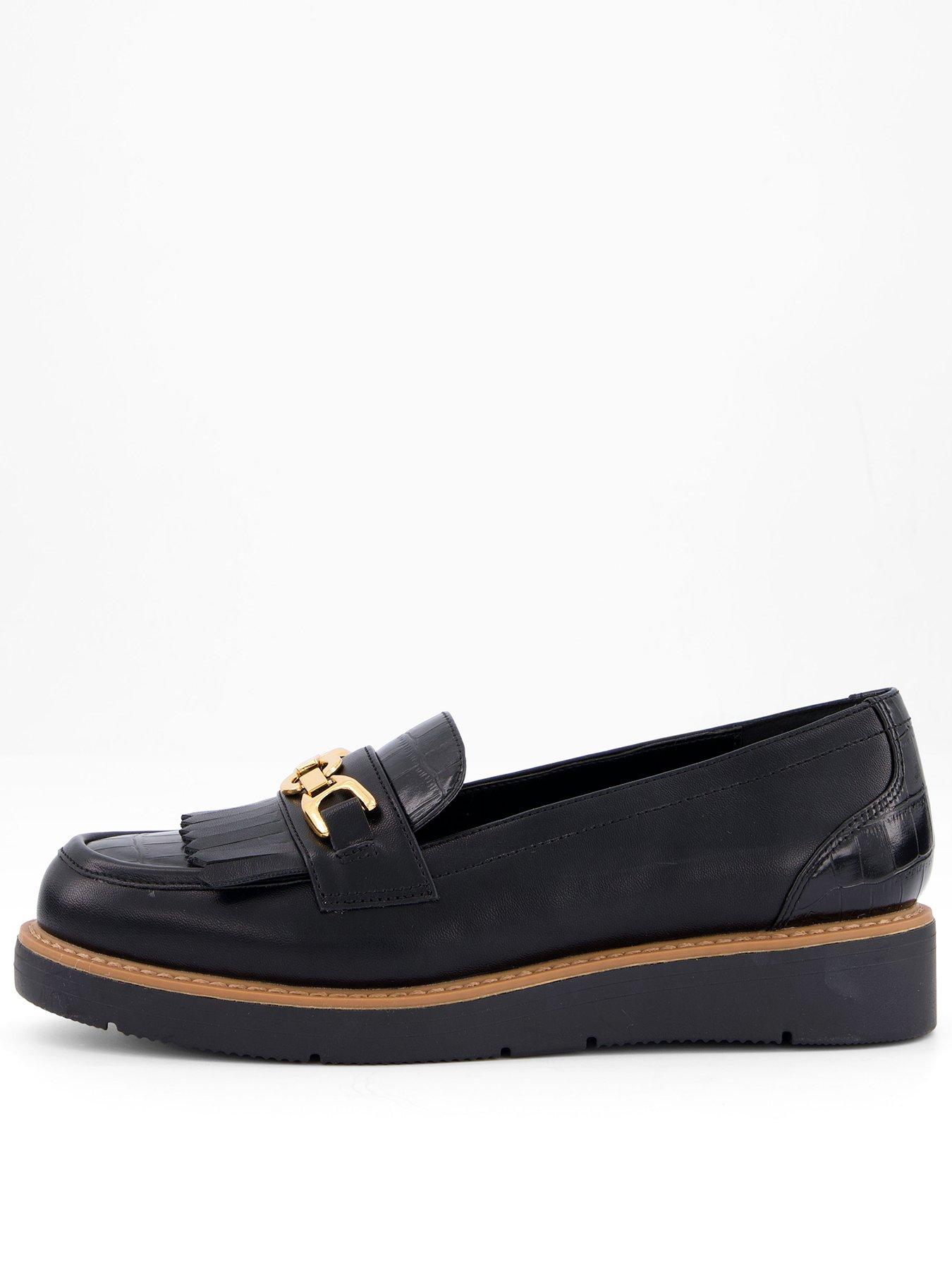 The Very Collection Flatform Loafer Shoes - Black