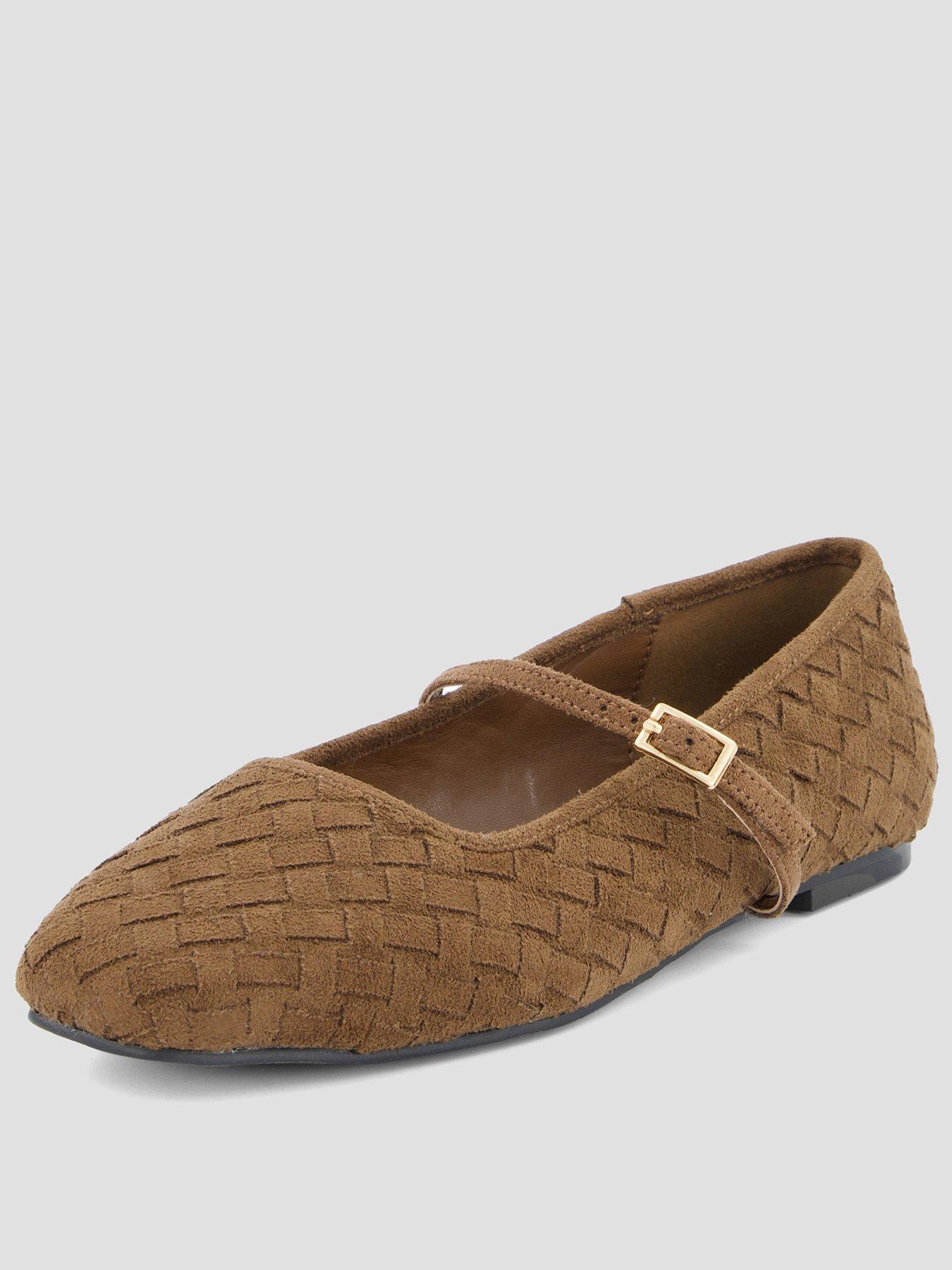 The Very Collection Woven Ballerina Flats - Khaki