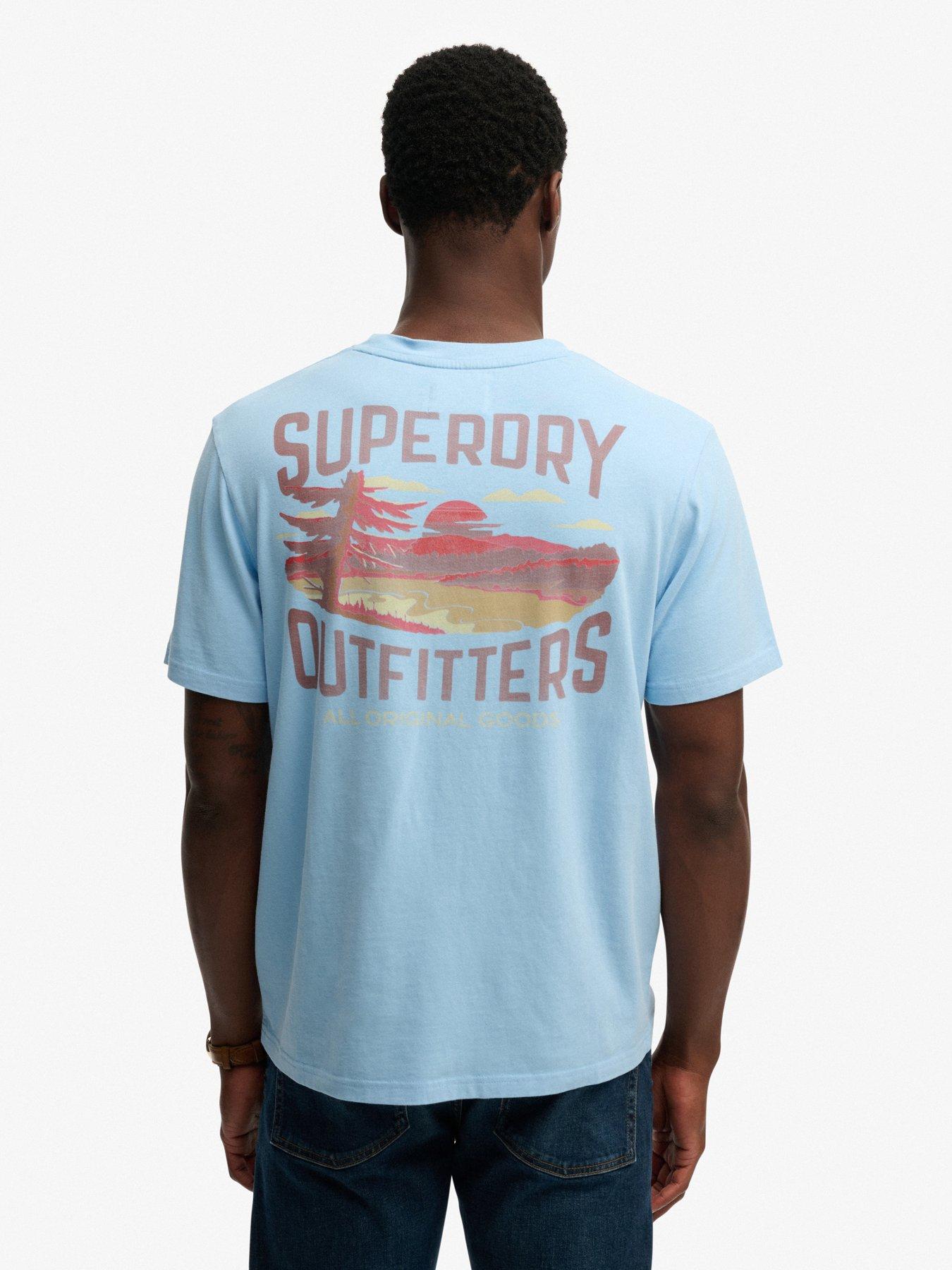 Image 2 of 6 of Superdry Outdoors Mountain Relaxed T-Shirt - Light Blue