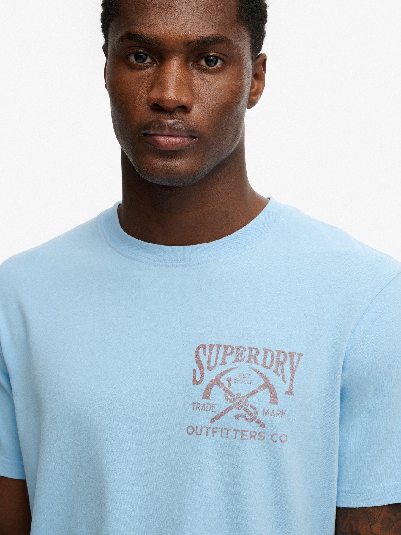 Image 4 of 6 of Superdry Outdoors Mountain Relaxed T-Shirt - Light Blue