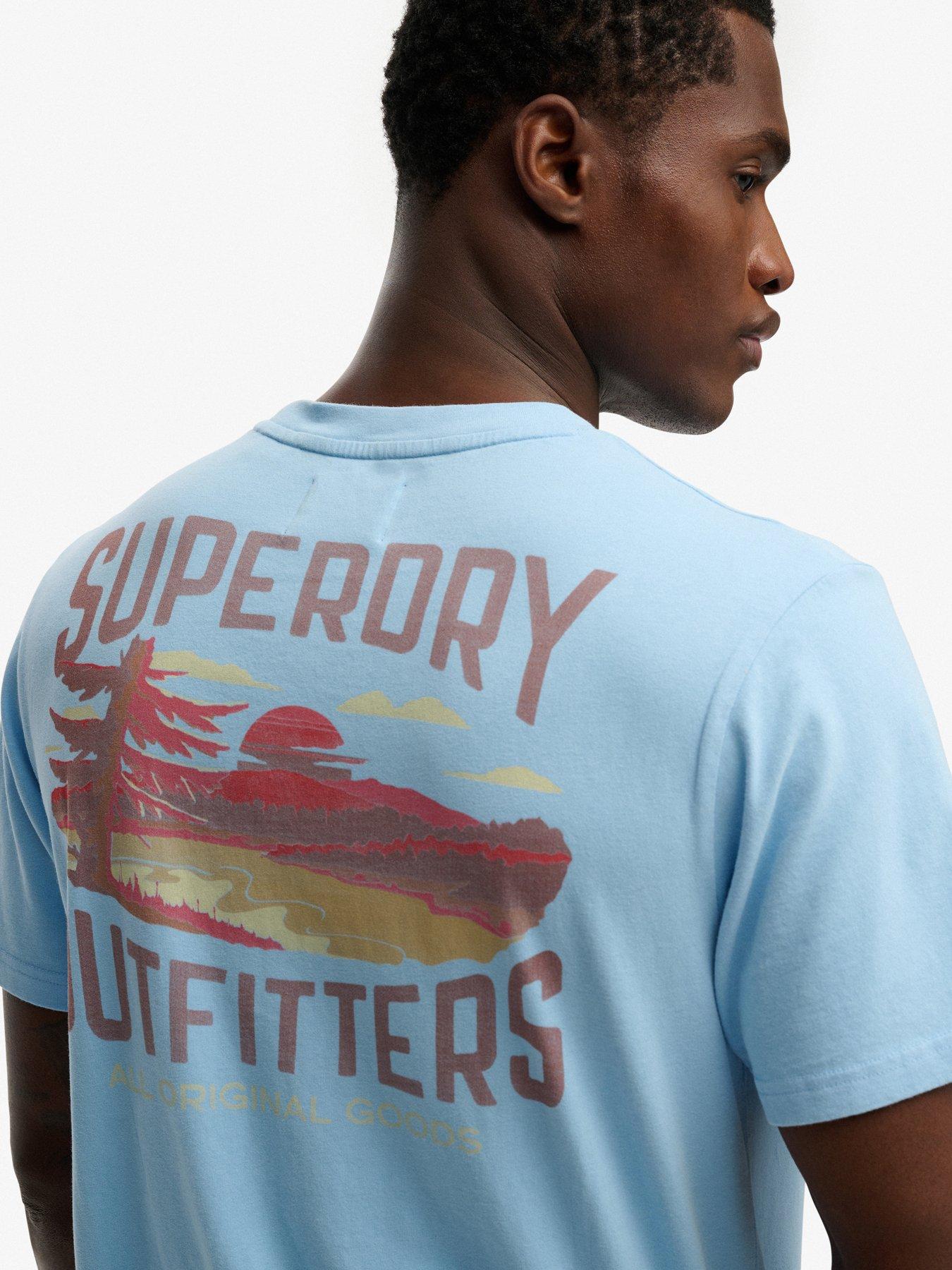 Image 5 of 6 of Superdry Outdoors Mountain Relaxed T-Shirt - Light Blue