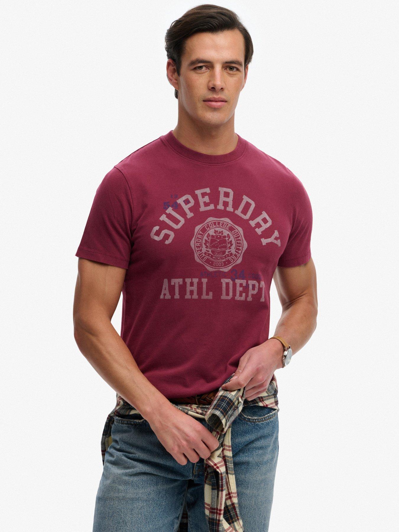 Superdry Vintage Prep Relaxed T-Shirt - Dark Red