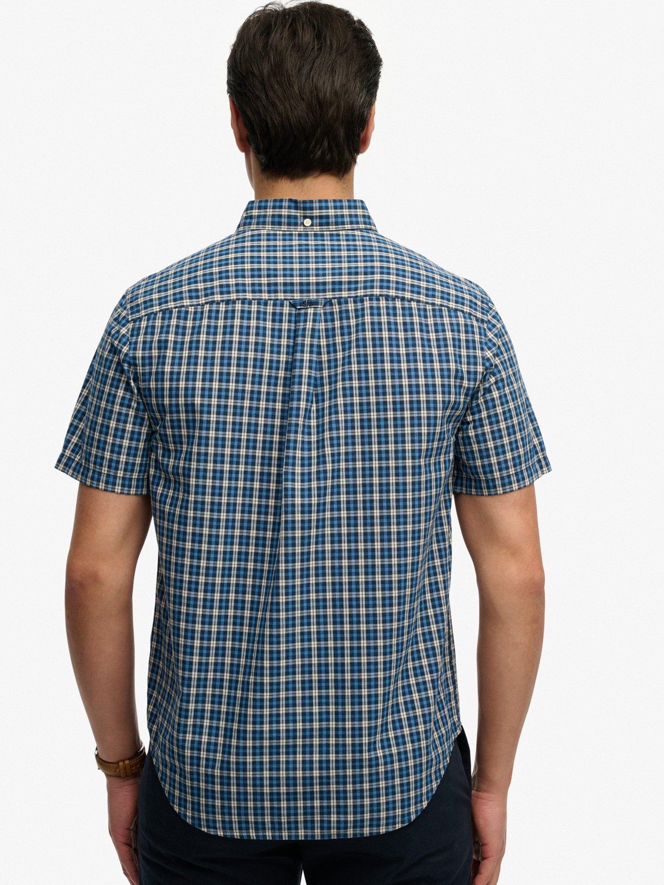 Image 2 of 5 of Superdry Preppy Poplin Short Sleeve Shirt - Navy
