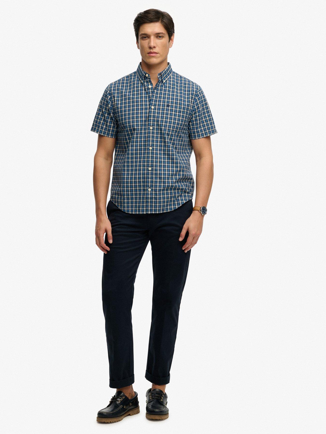 Image 3 of 5 of Superdry Preppy Poplin Short Sleeve Shirt - Navy