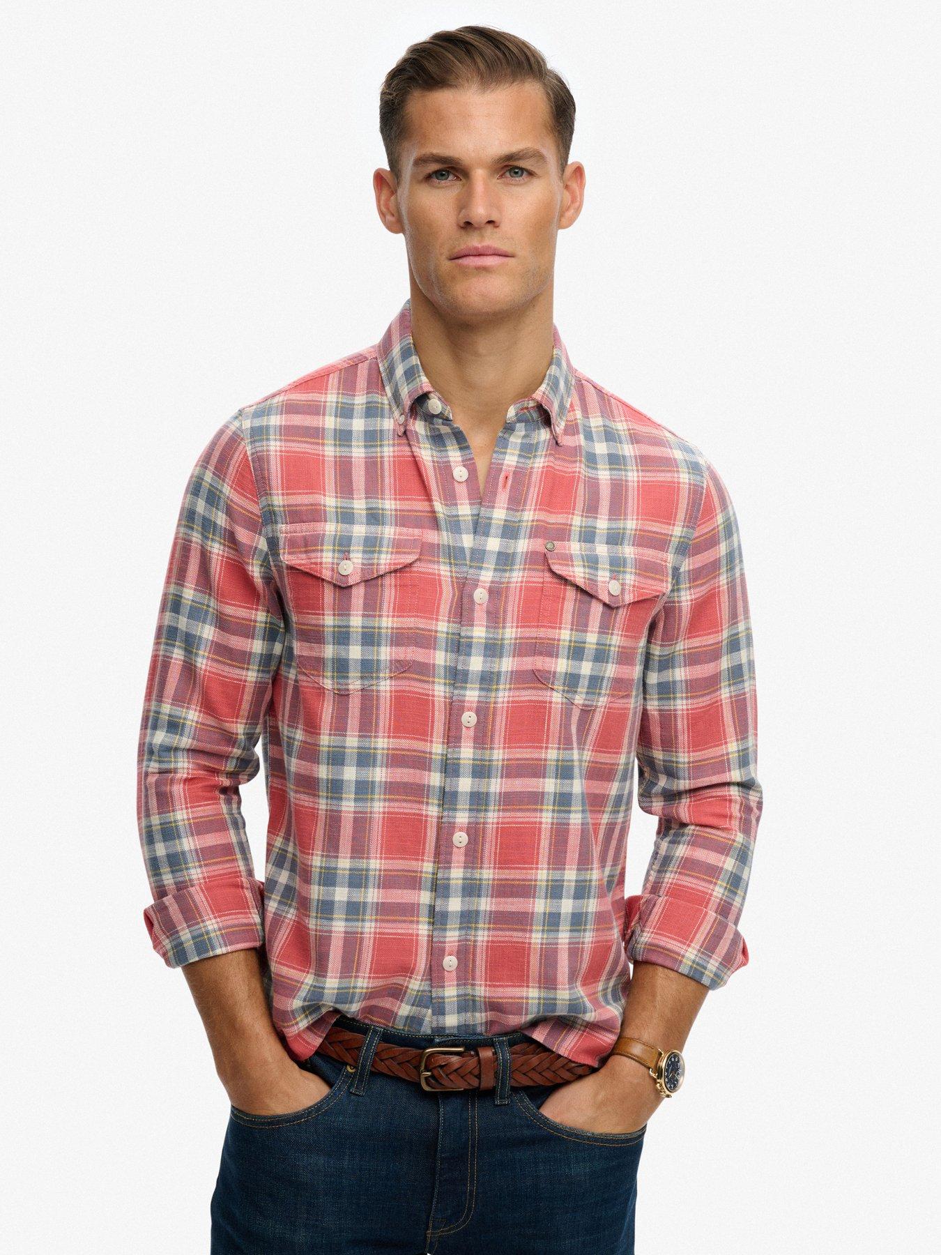 Superdry Merchant Lite Check Shirt - Orange