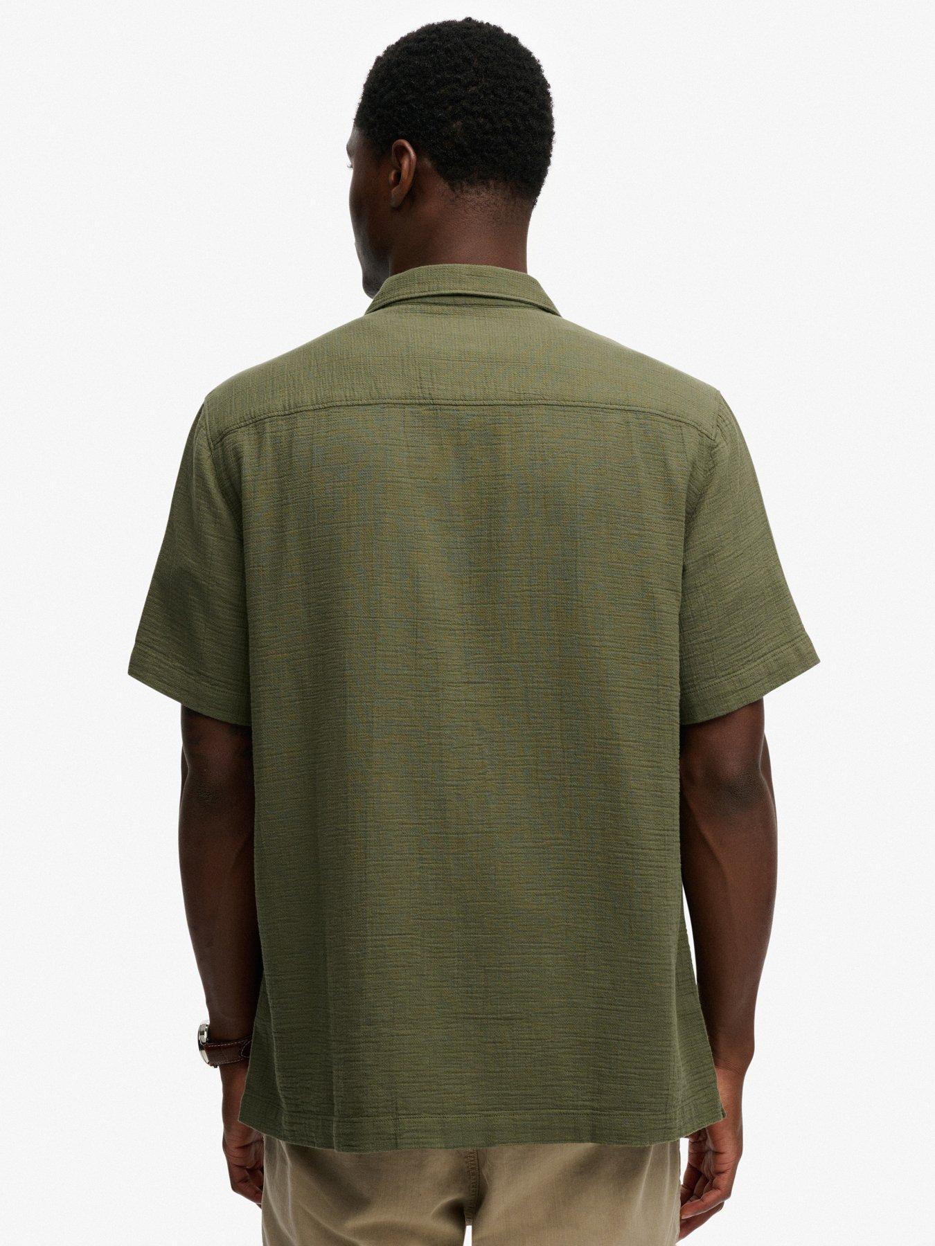 Image 2 of 5 of Superdry Superdry Merchant Textured Short Sleeve Shirt - Green