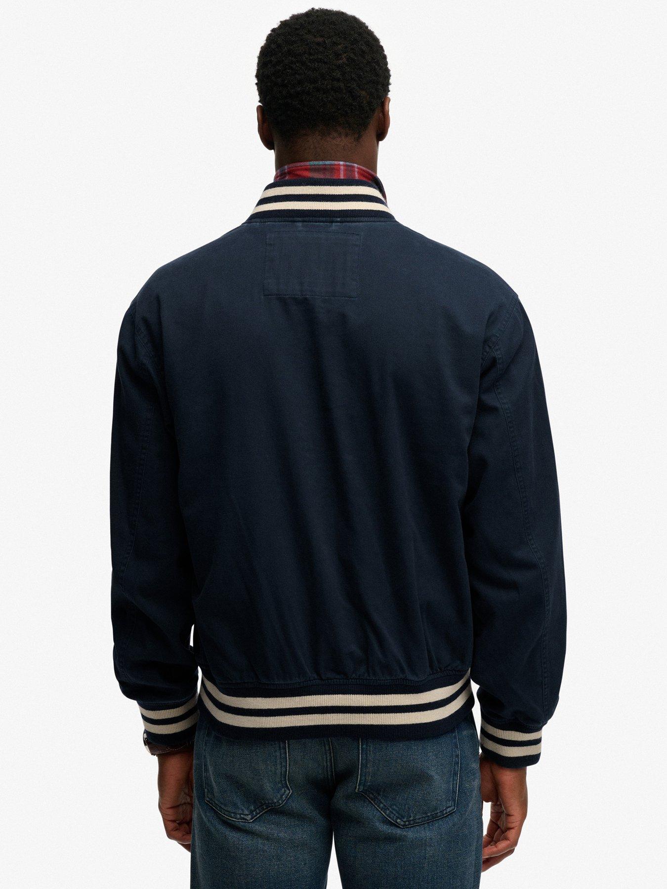 Image 2 of 7 of Superdry Superdry Twill Varsity Bomber Jacket - Navy