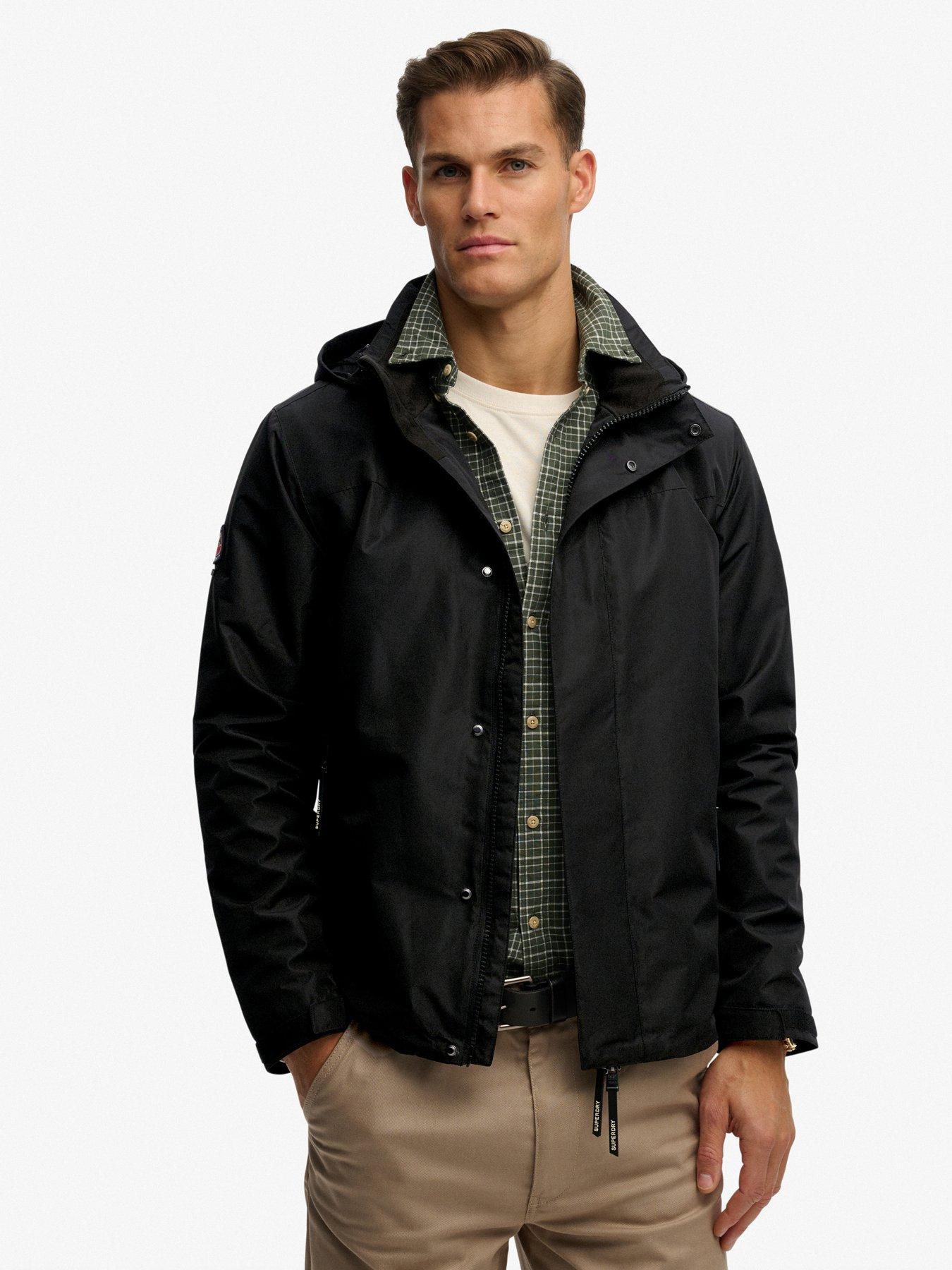 Superdry Hooded Shell Jacket - Black