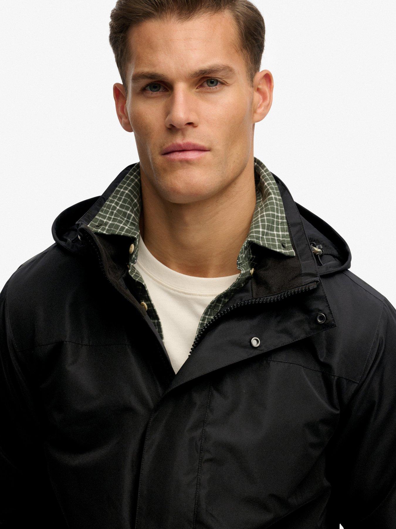 Superdry Hooded Shell Jacket - Black | Very