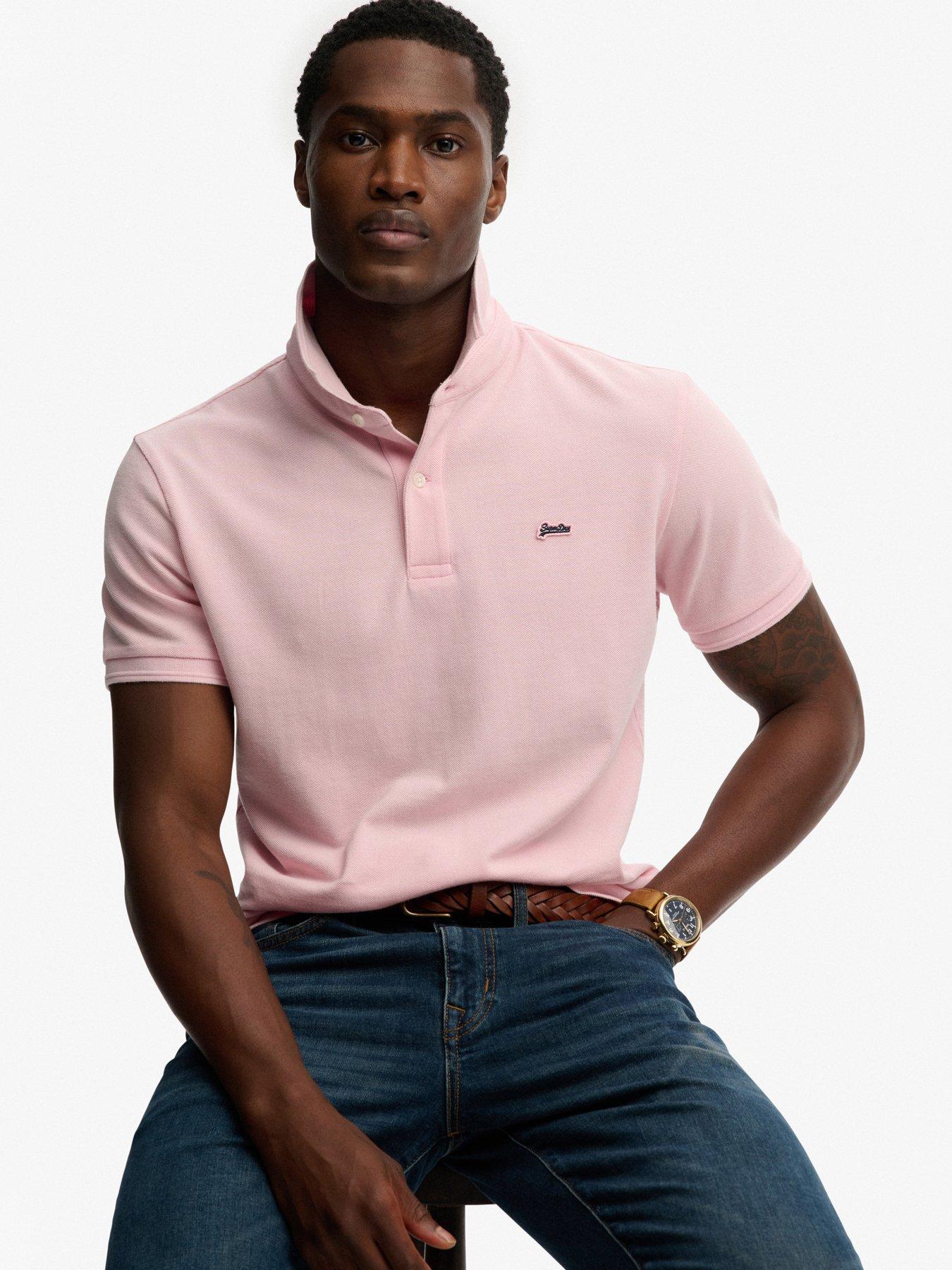 Image 4 of 6 of Superdry Classic Pique Polo Shirt - Pink