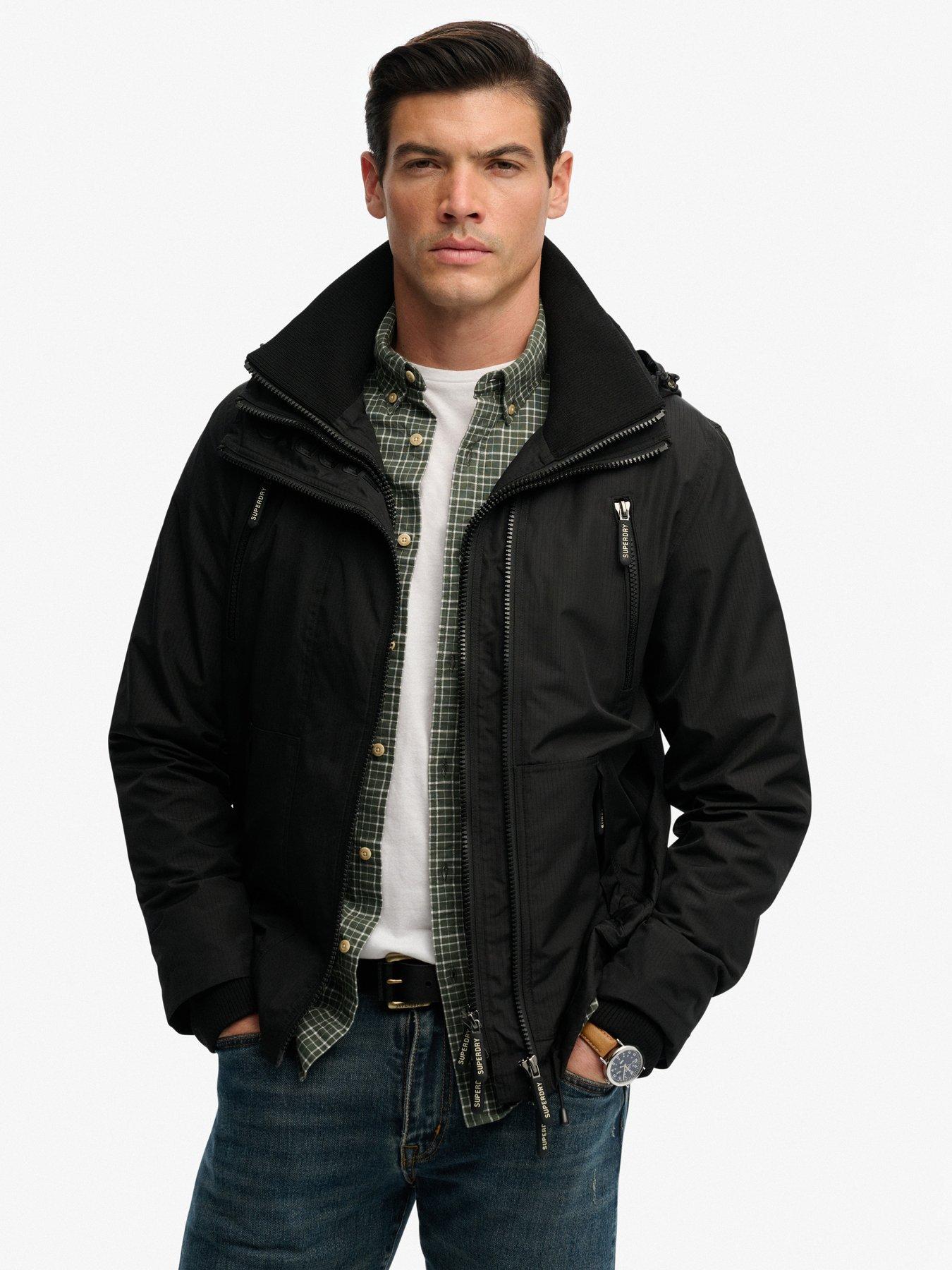 Superdry Hooded Mountain Windbreaker Jacket - Black