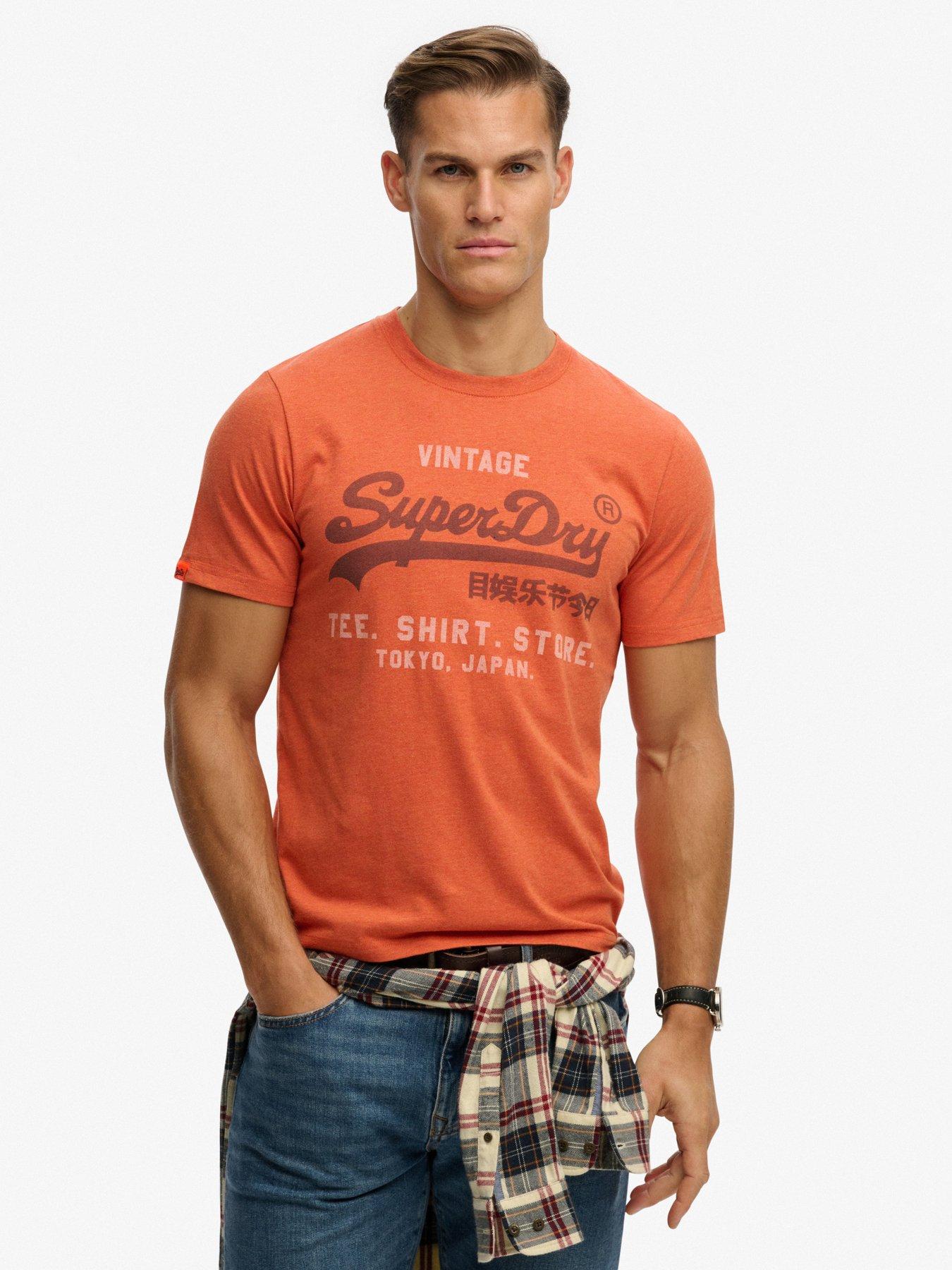 Superdry Vintage Logo Heritage Relaxed T-Shirt, Red, Size S, Men