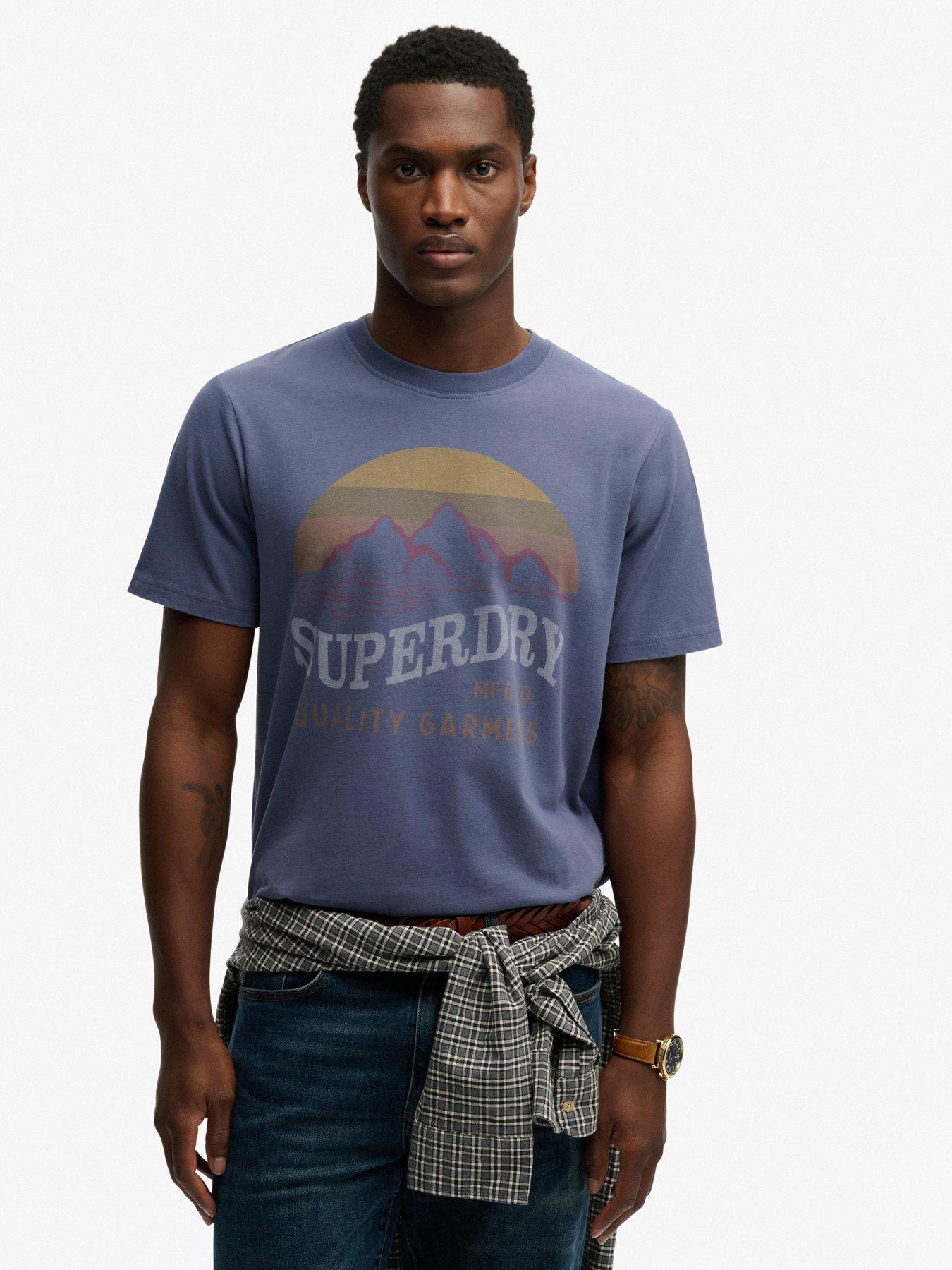 Superdry Outdoors Mountain Relaxed T-Shirt, Navy, Size 2Xl, Men
