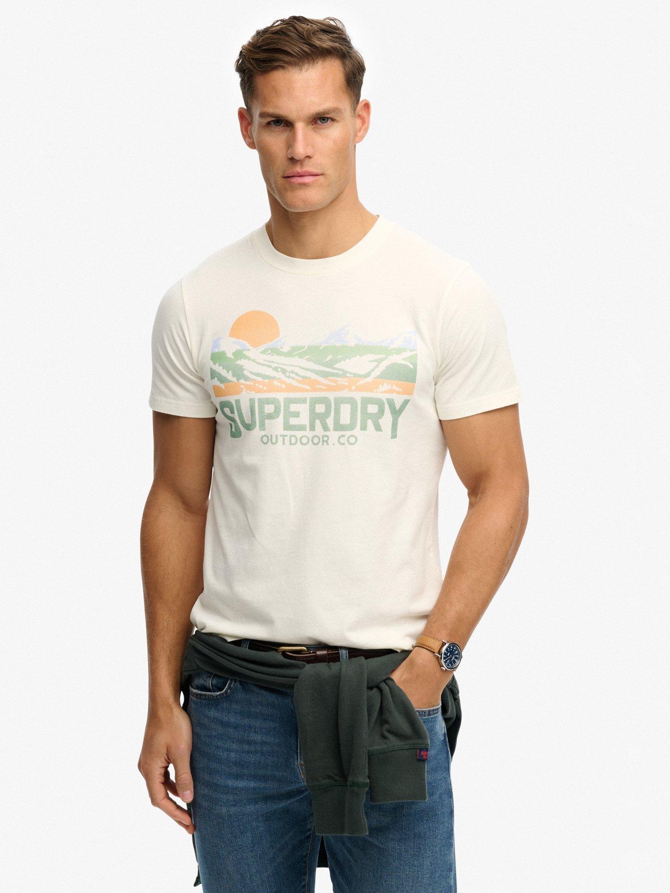 Superdry Outdoors Mountain Relaxed T-Shirt - Off-White