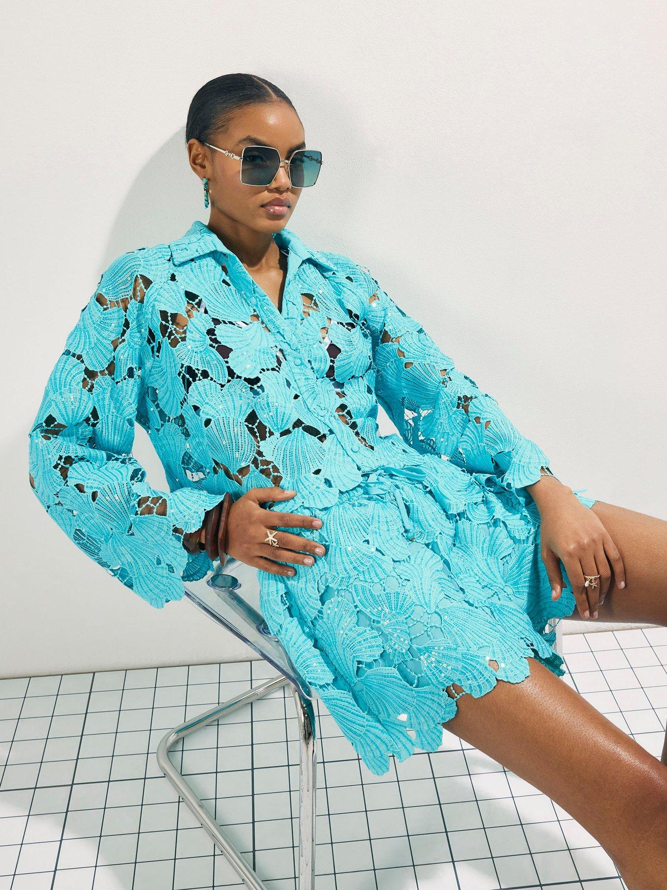 river island blue sequin dress River island sequin dress