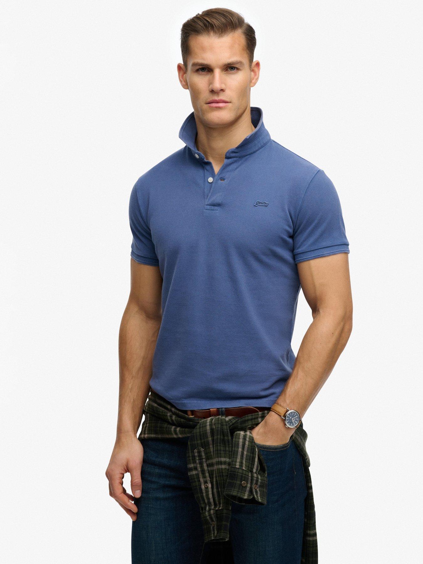 Superdry Classic Pique Polo Shirt - Dark Blue