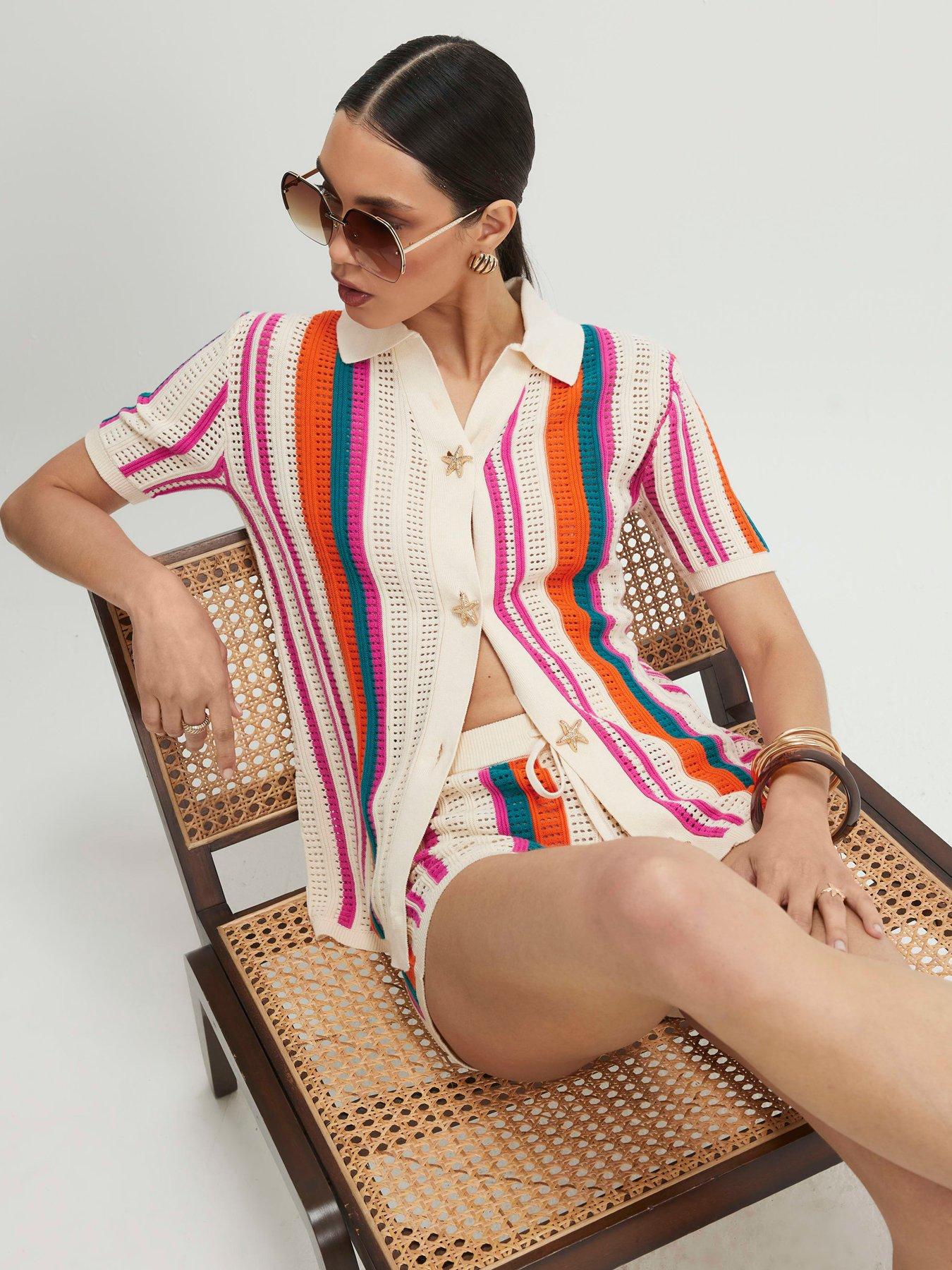 River Island Striped Multi Col Top