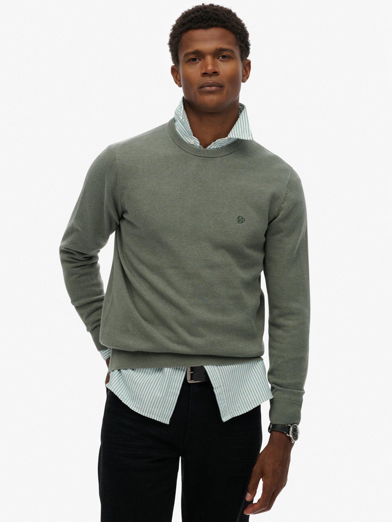 Superdry Superdry Essentials Cotton Knitted Jumper - Light Green