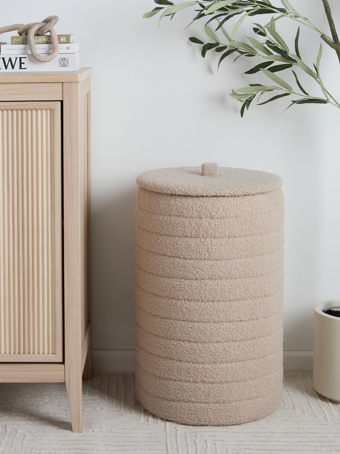 Image 1 of 8 of The Very Collection Ribbed Laundry Hamper