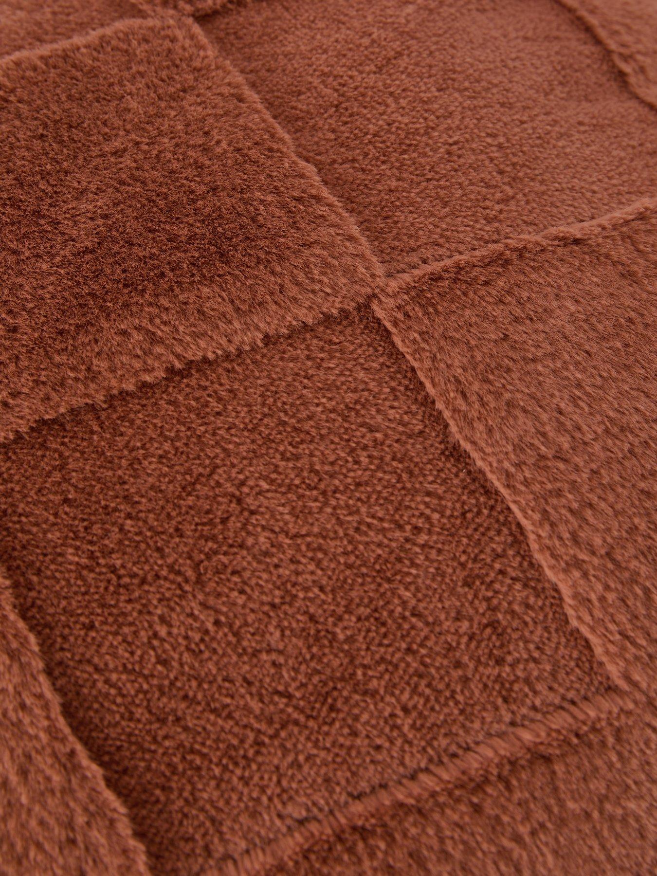 Image 6 of 7 of The Very Collection Checkerboard Faux Fur Cushion