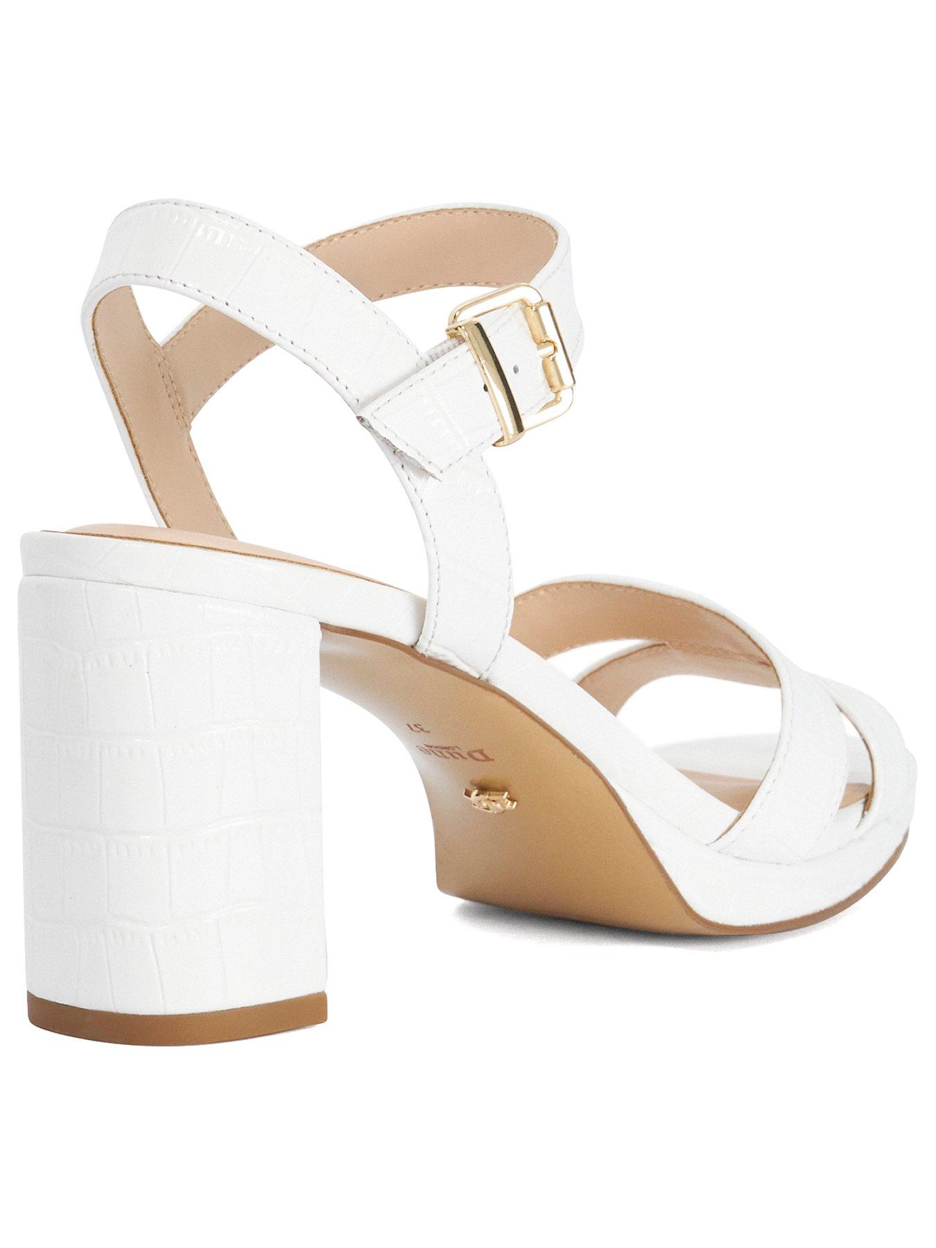 Image 3 of 5 of Dune London Manifesting Block Heel Sandals - White