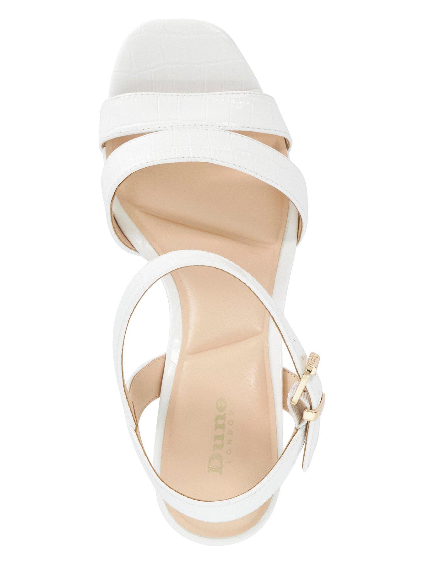 Image 4 of 5 of Dune London Manifesting Block Heel Sandals - White