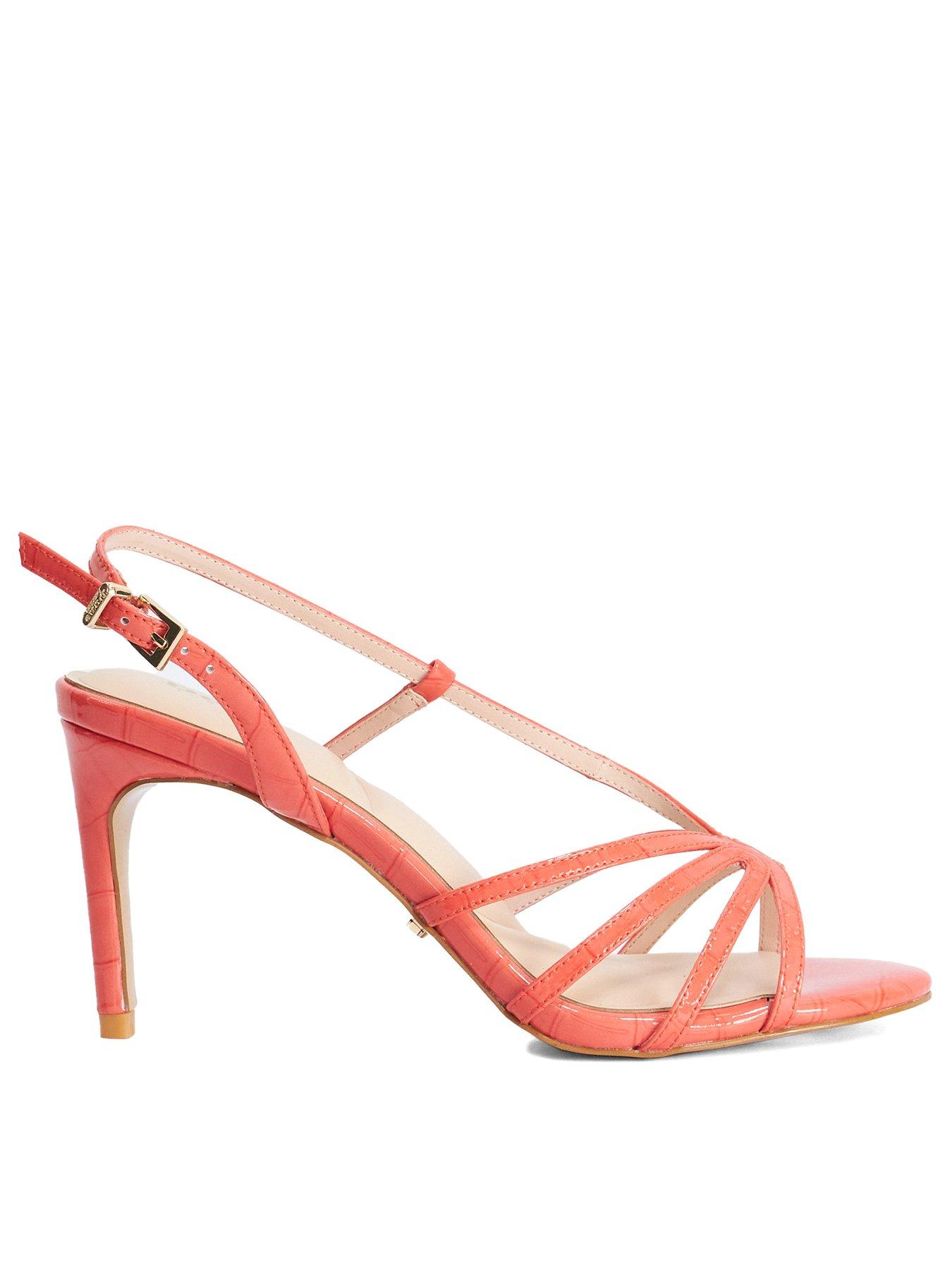 Image 1 of 6 of Dune London Morning Strap Heel - Pink