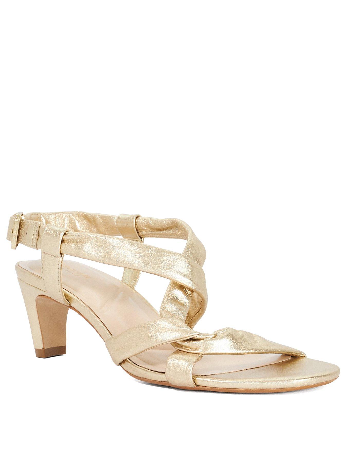 Image 2 of 5 of Dune London Motivating Strap Heel - Gold