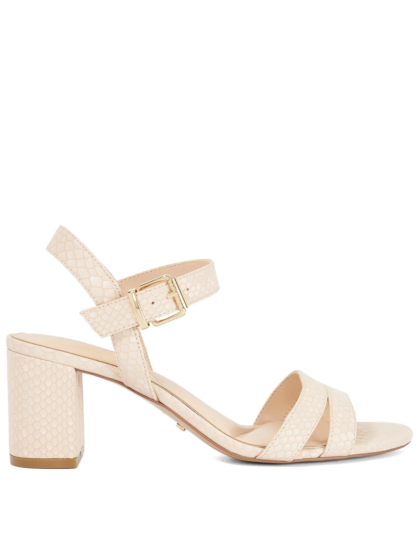 Dune London: Merisa Block-Heeled Sandals - Pink
