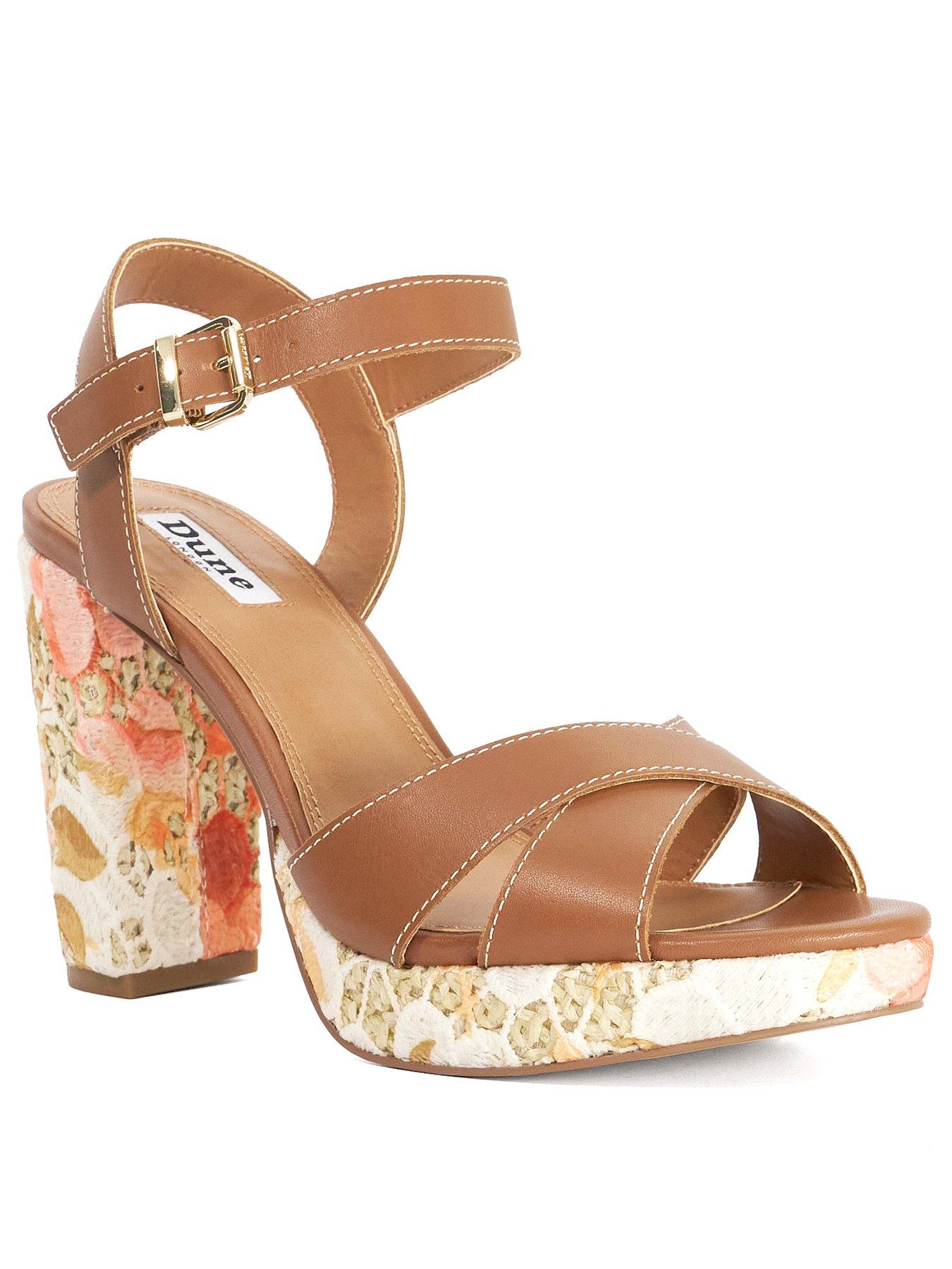 Image 2 of 6 of Dune London Monique Platform Block Heel - Tan