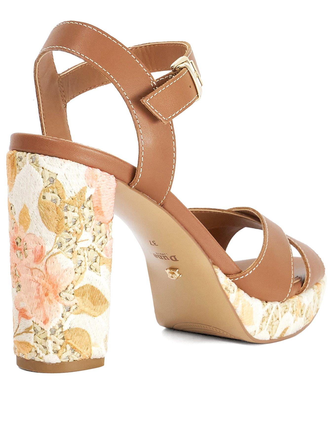 Image 3 of 6 of Dune London Monique Platform Block Heel - Tan