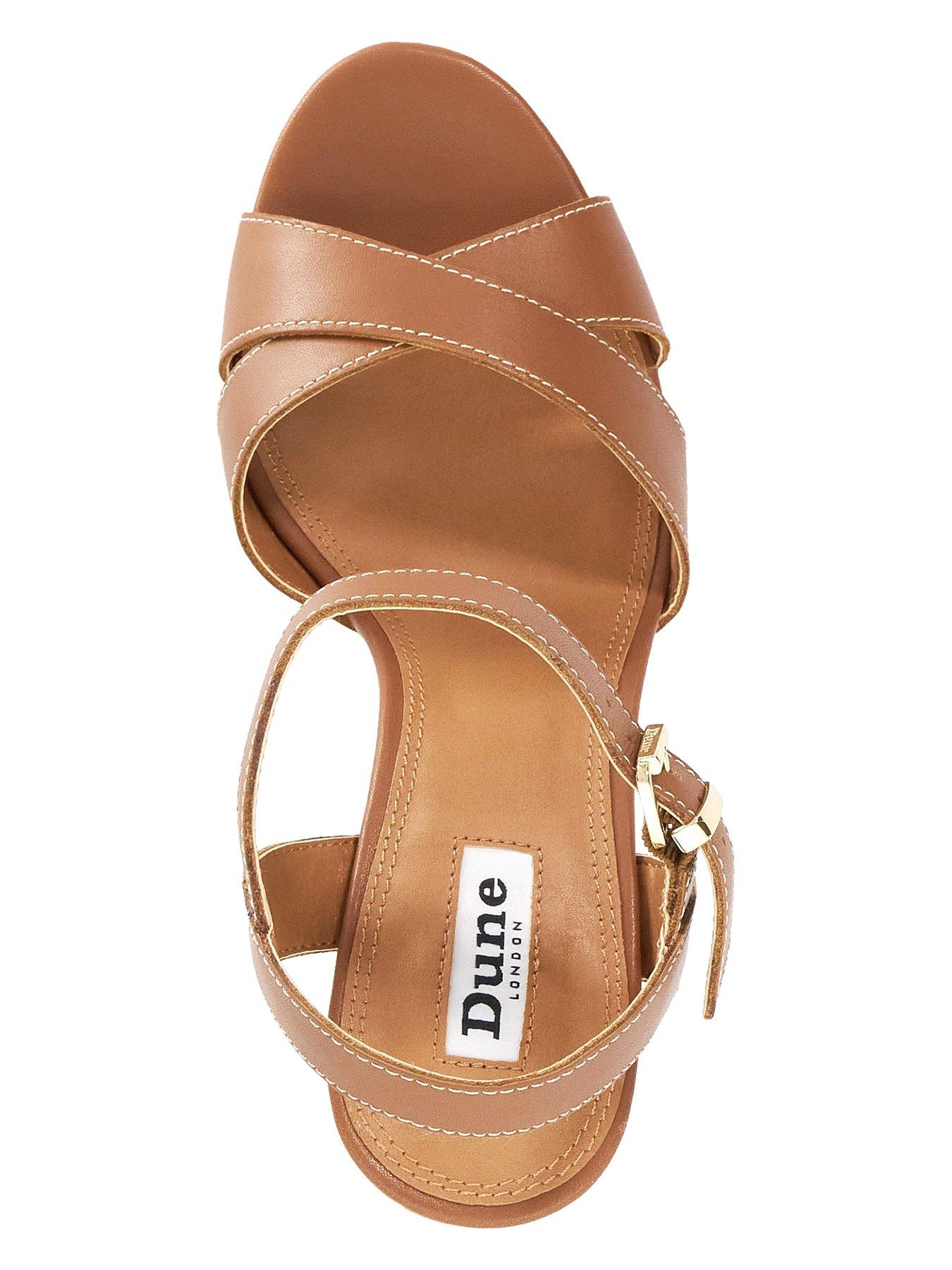 Image 4 of 6 of Dune London Monique Platform Block Heel - Tan