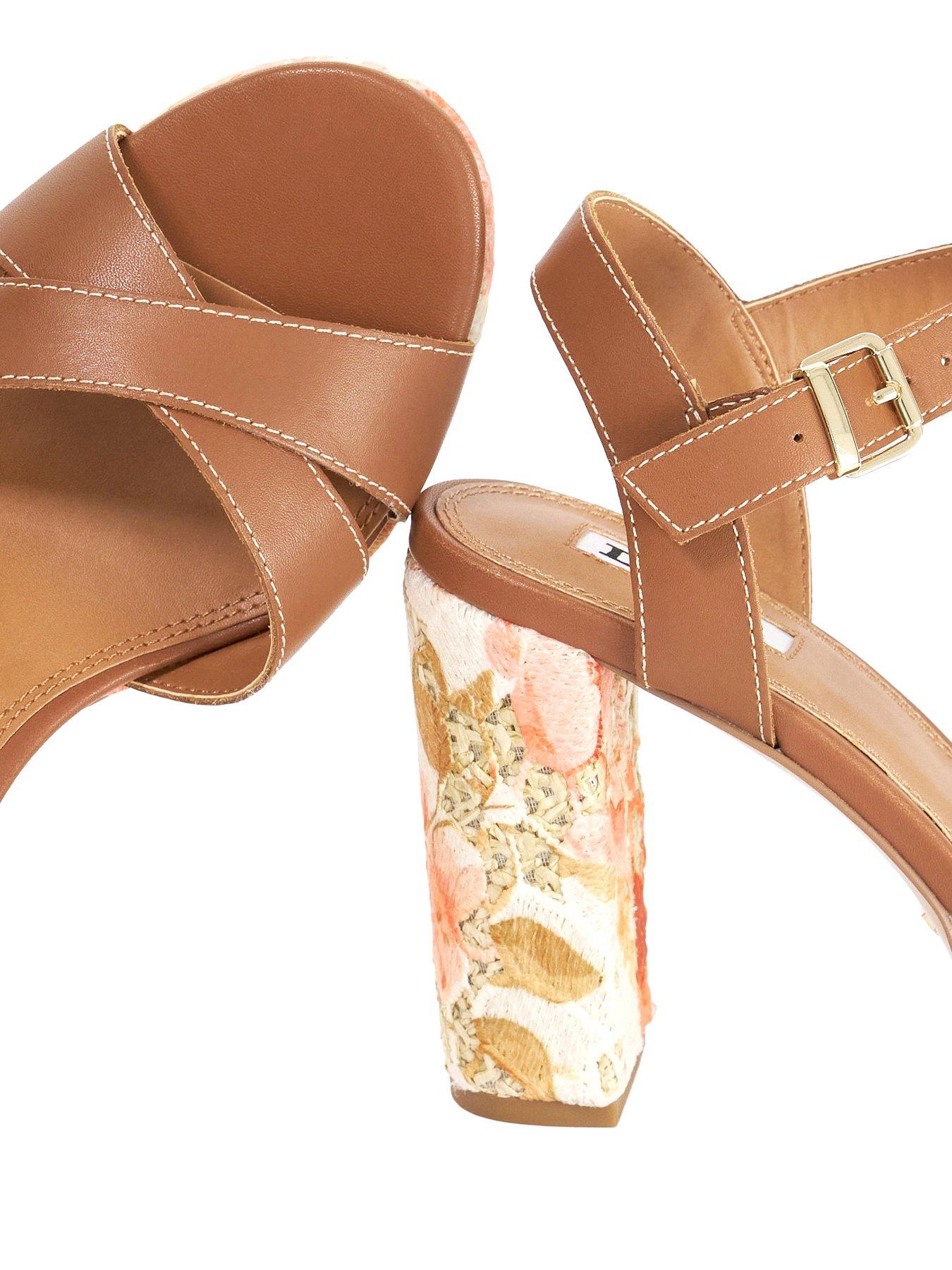 Image 5 of 6 of Dune London Monique Platform Block Heel - Tan