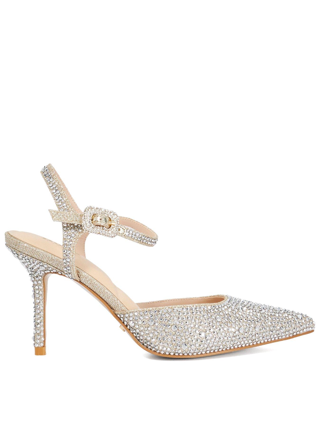 Dune London Confident Two Part Ghillie Lace Court Shoe - Gold