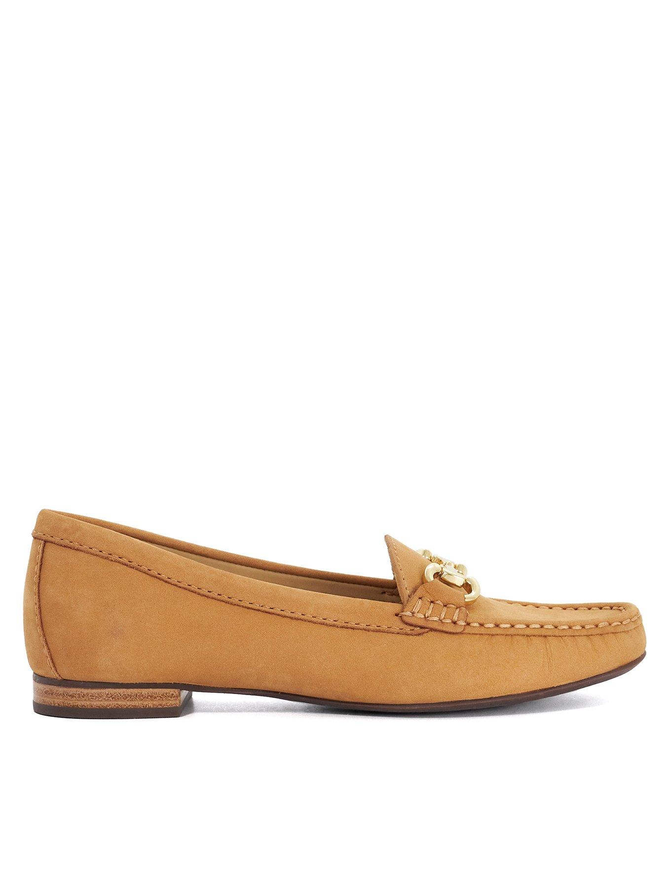 Dune London Glenniee Suede Snaffle Trim Loafers - Brown