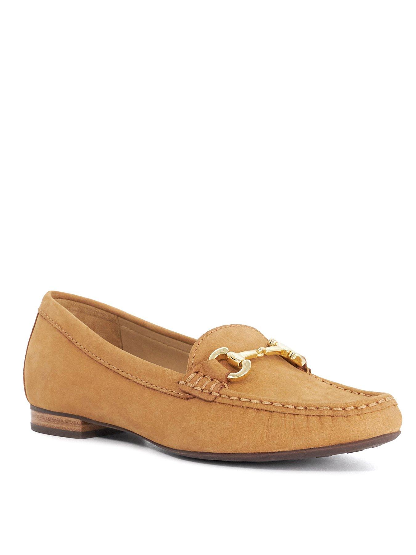 Image 2 of 5 of Dune London Glenniee Suede Snaffle Trim Loafers - Brown