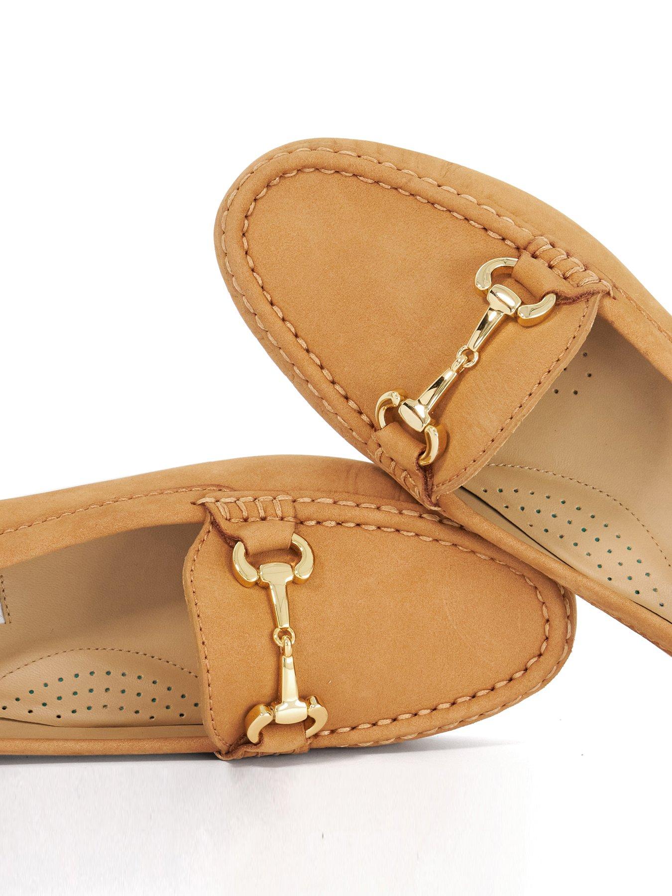 Image 5 of 5 of Dune London Glenniee Suede Snaffle Trim Loafers - Brown