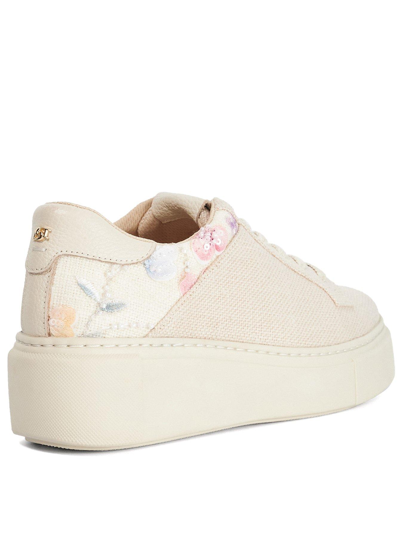 Image 3 of 6 of Dune London Evienne Platform Trainer - Natural