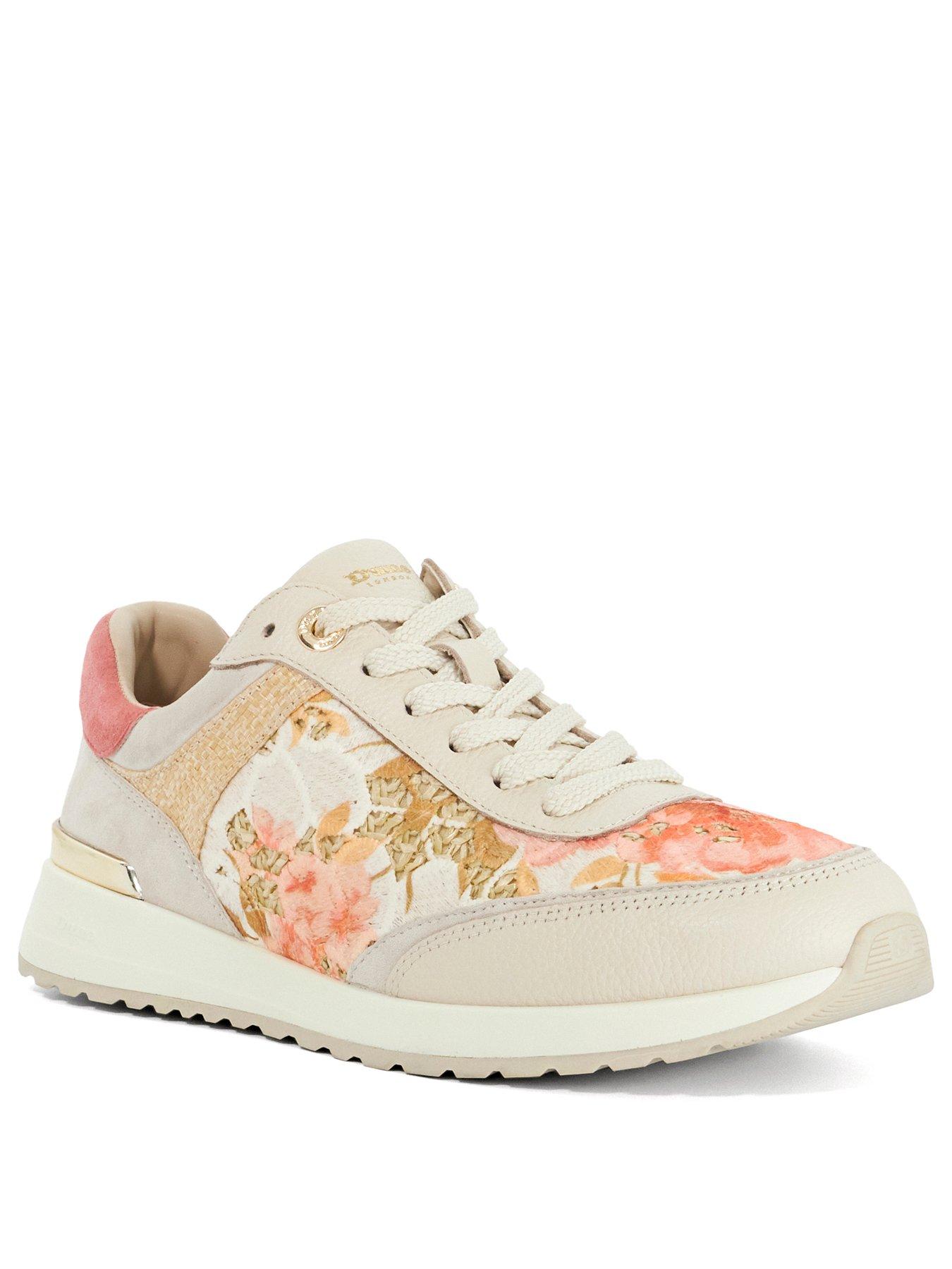 Image 2 of 6 of Dune London Esmara Lace Up Trainer - Pink
