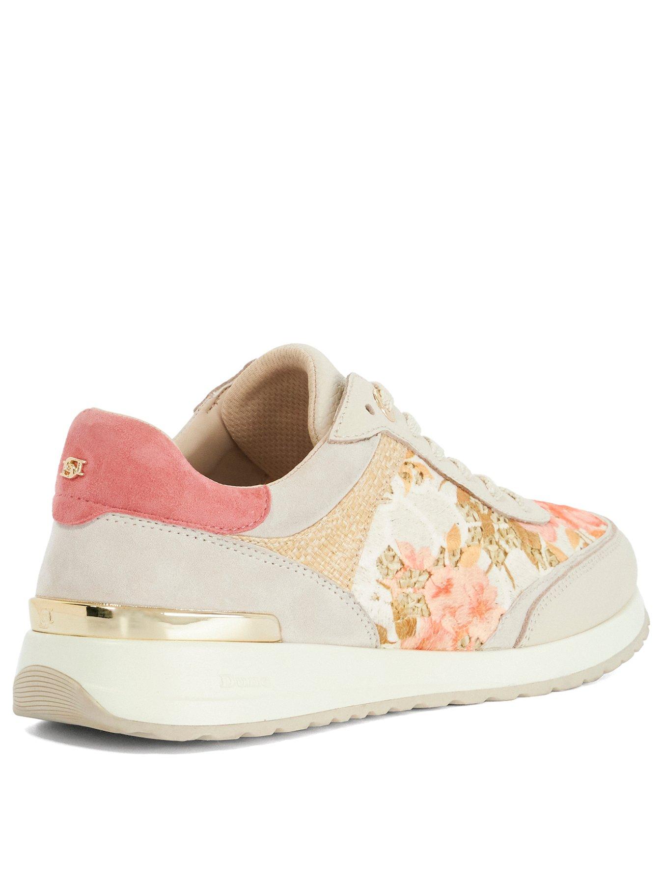 Image 3 of 6 of Dune London Esmara Lace Up Trainer - Pink