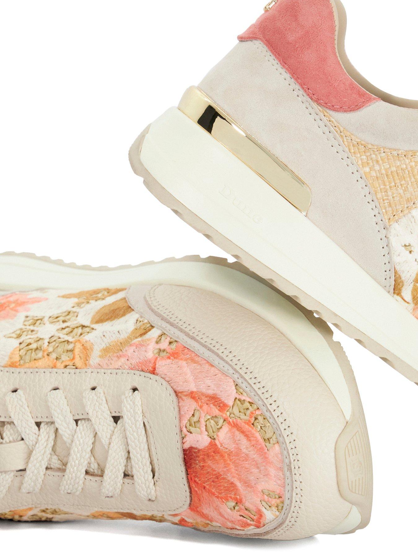 Image 5 of 6 of Dune London Esmara Lace Up Trainer - Pink