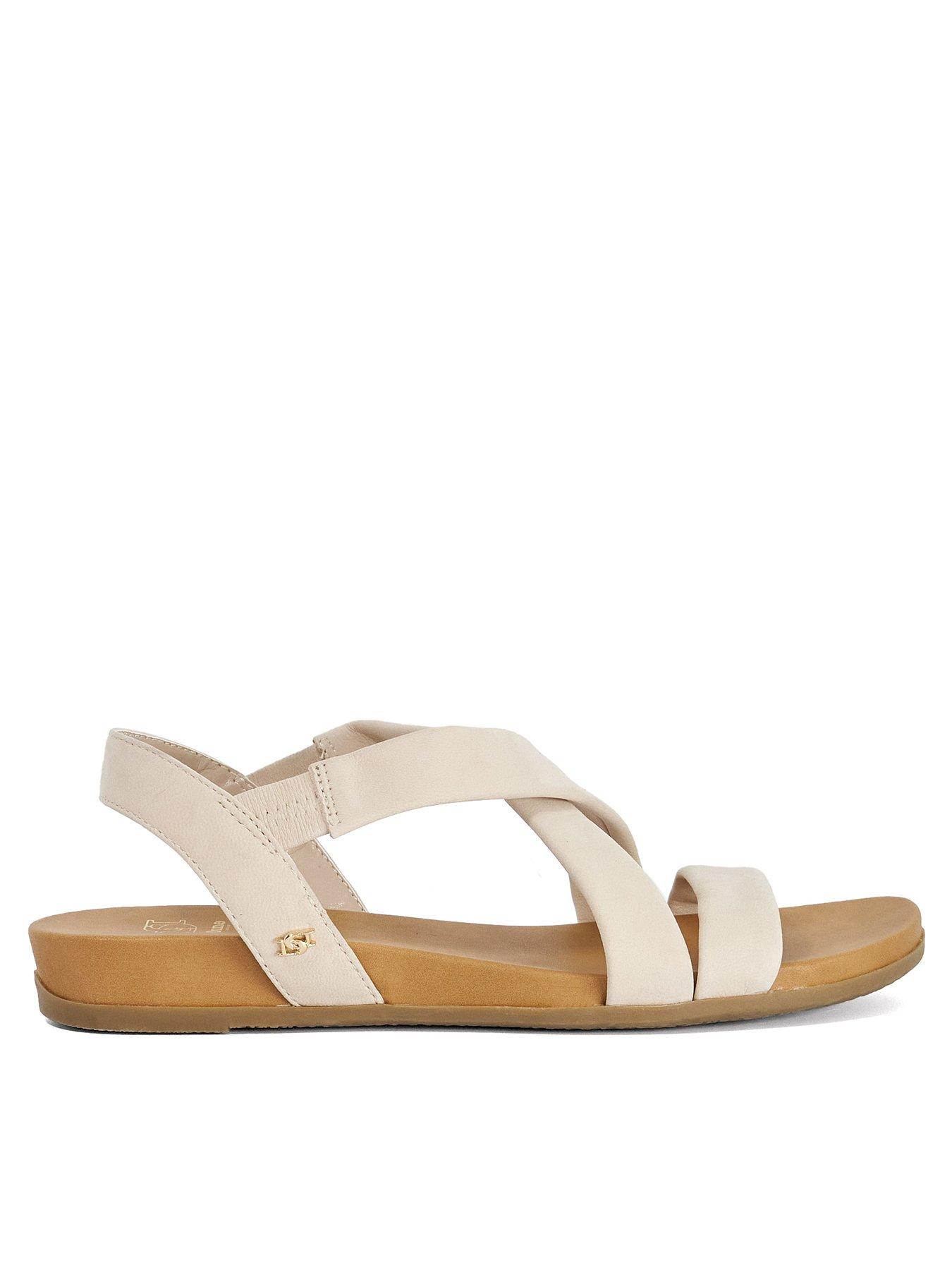 Dune London Landies Flat Sandals, White, Size 4, Women