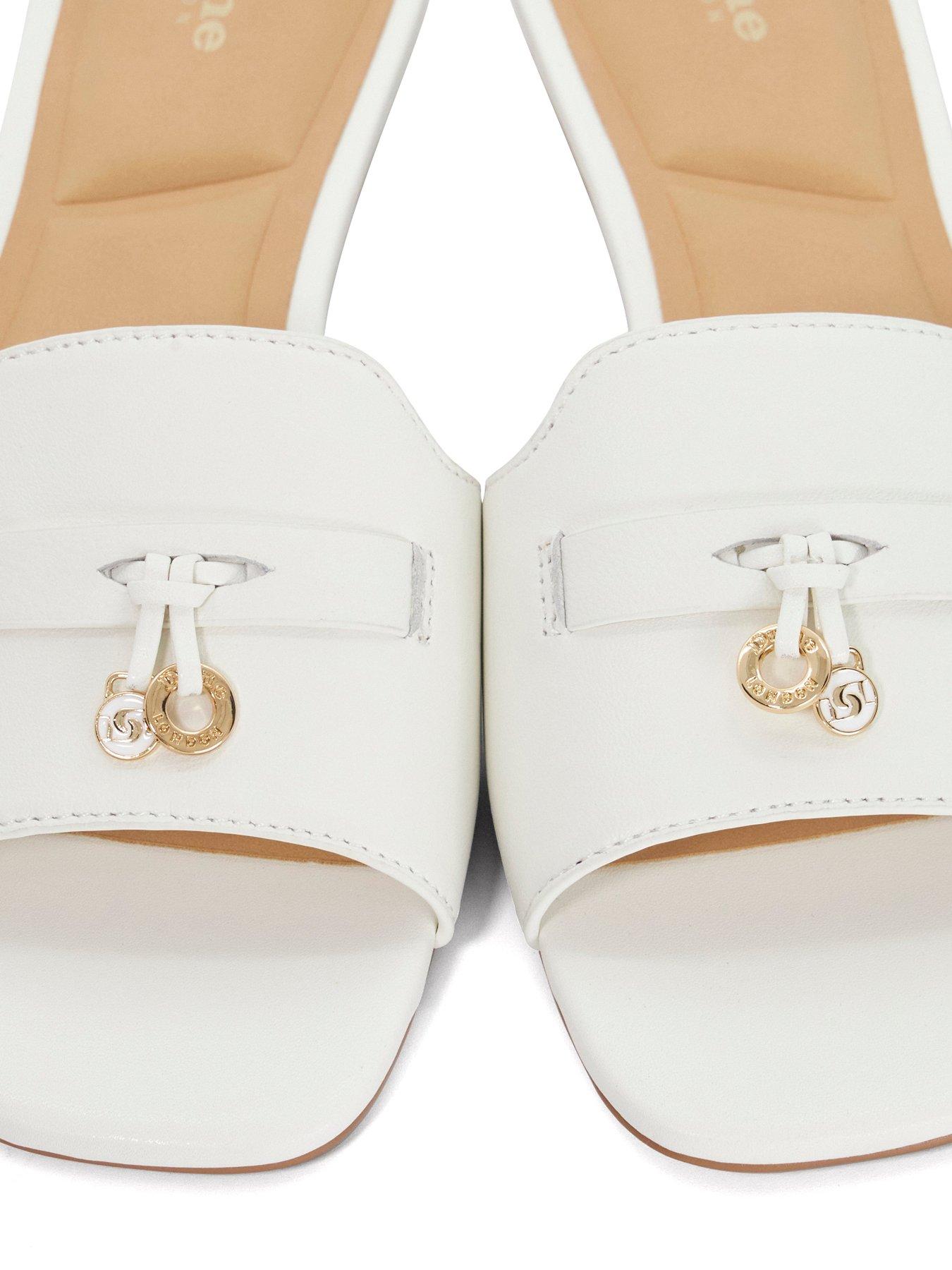 Image 5 of 5 of Dune London Lindo Flat Sandal - White