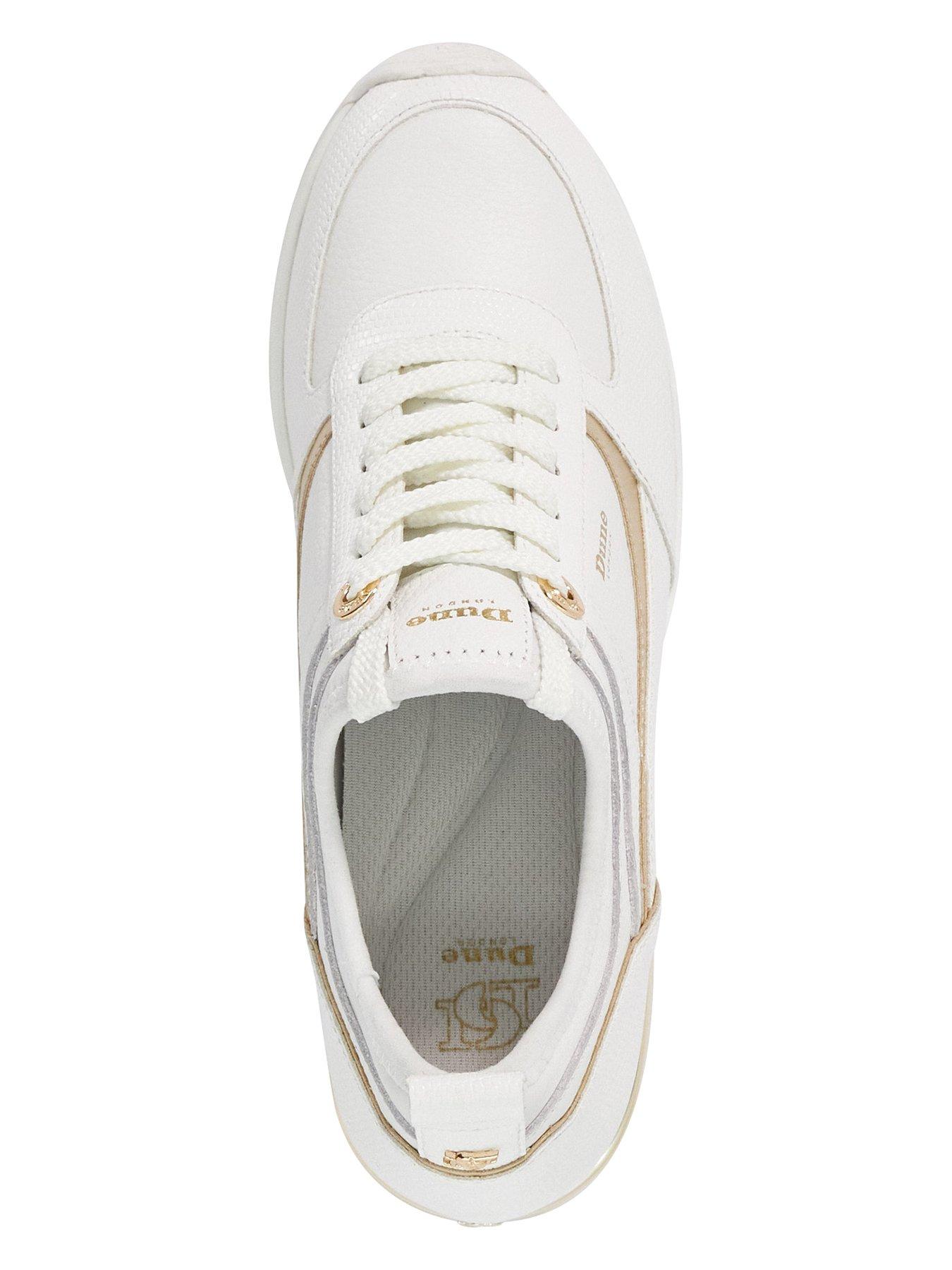 Image 4 of 6 of Dune London Elarah Trainer Wedge - White