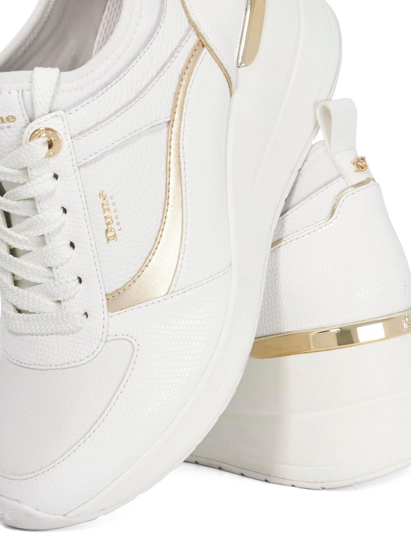 Image 5 of 6 of Dune London Elarah Trainer Wedge - White