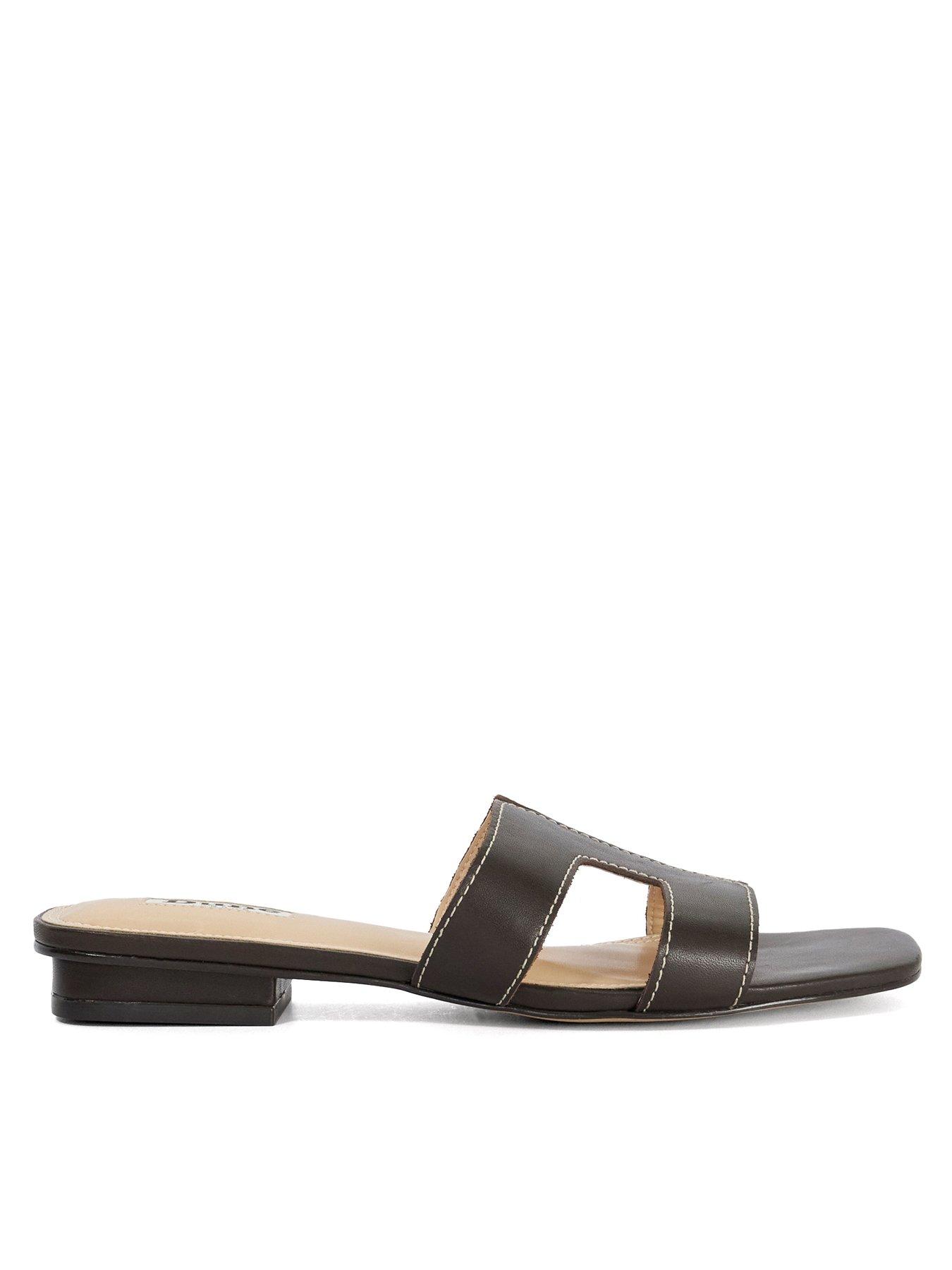 Dune London Loupe Smart Slider Sandals - Brown
