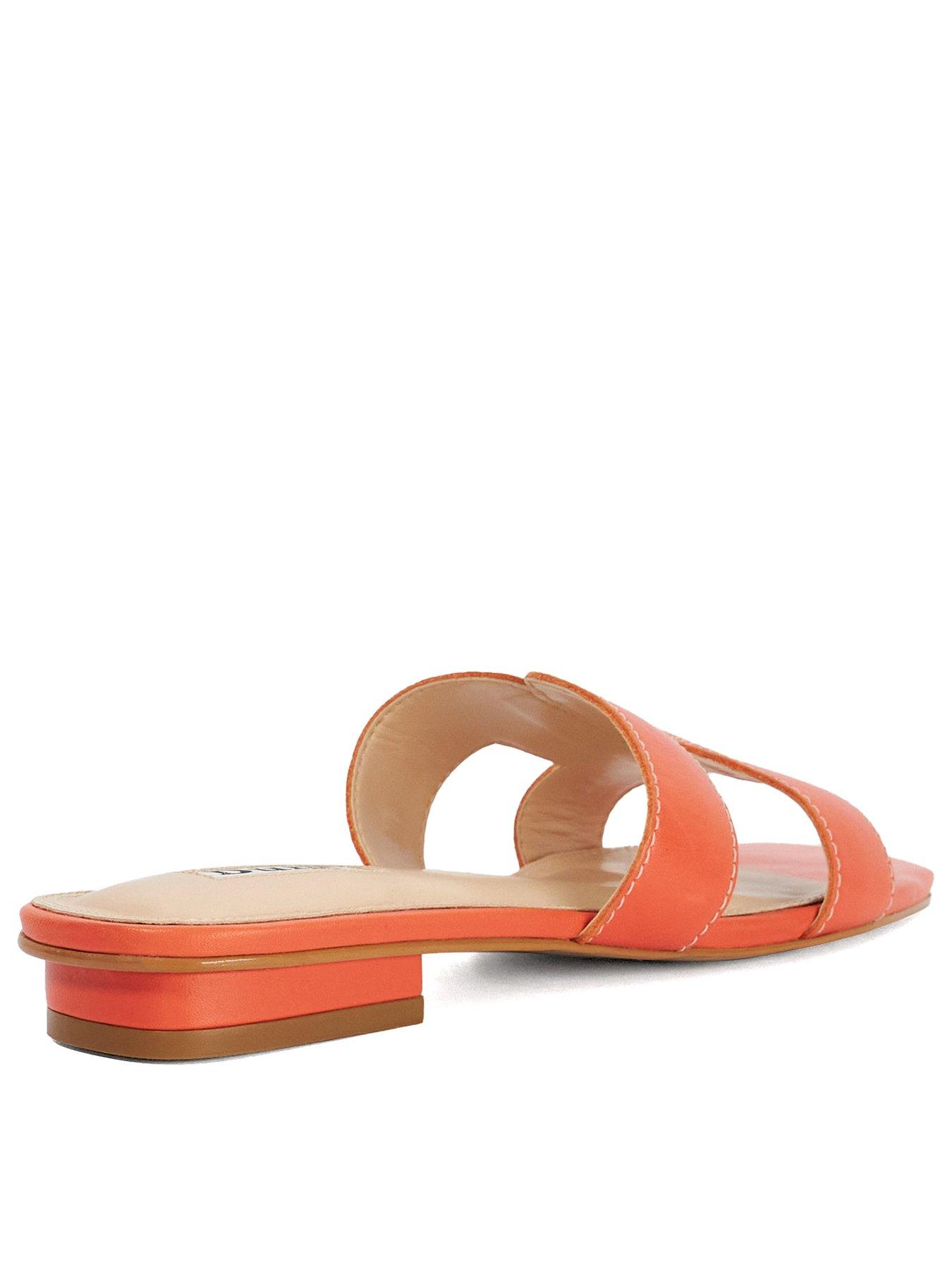 Image 3 of 6 of Dune London Loupe Smart Slider Sandals - Orange